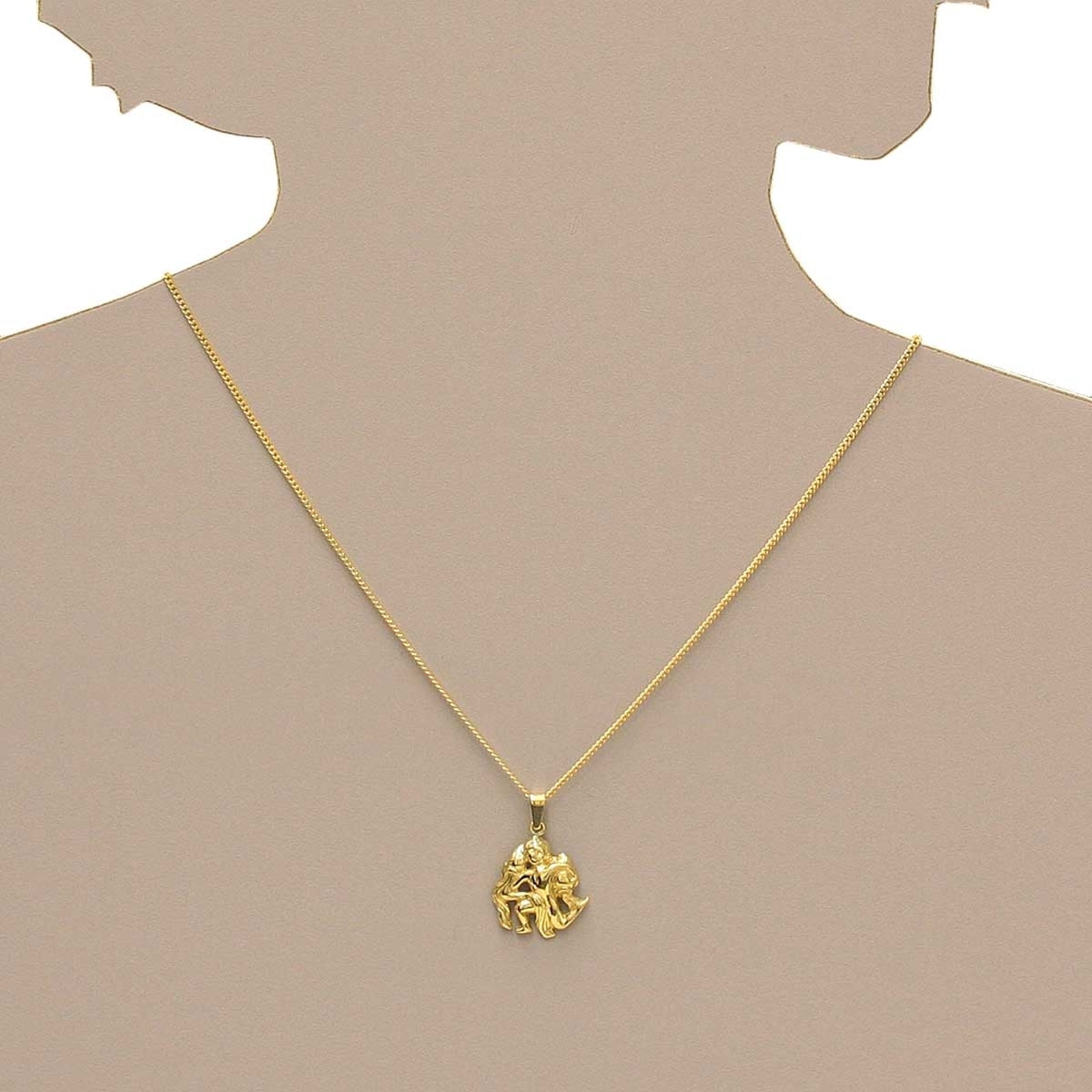 OSTSEE-SCHMUCK Kettenanhänger »- Tierkreiszeichen Wassermann - Silber 925/000, vergoldet - ,«