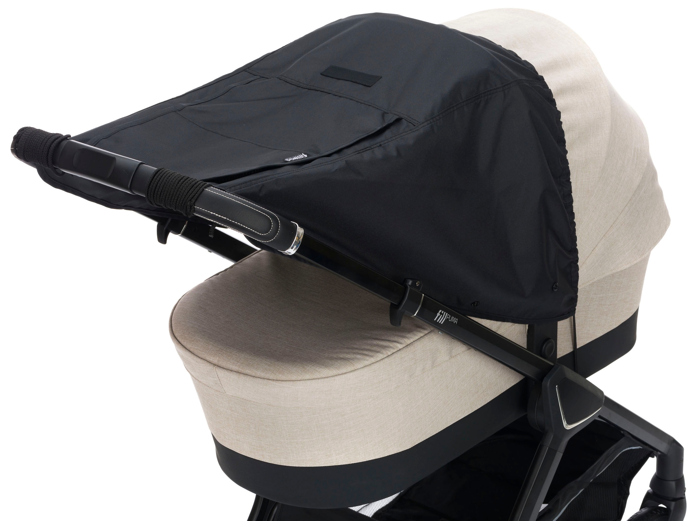 Fillikid Kinderwagen-Sonnenschutzhülle »Sonnenschutz Deluxe, schwarz melange«, für Kinderwagen & Buggys