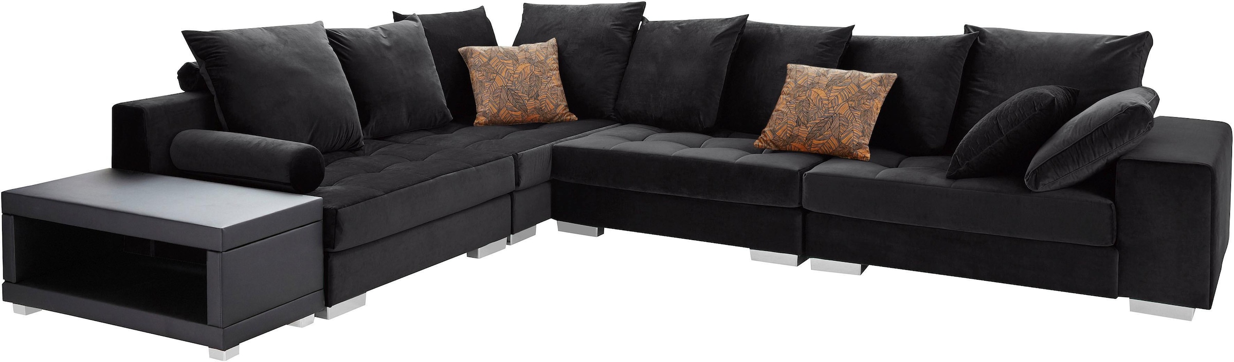 INOSIGN Ecksofa »Vale L-Form«, incl. Couchtisch, Steppung im Sitzbereich, Federkern