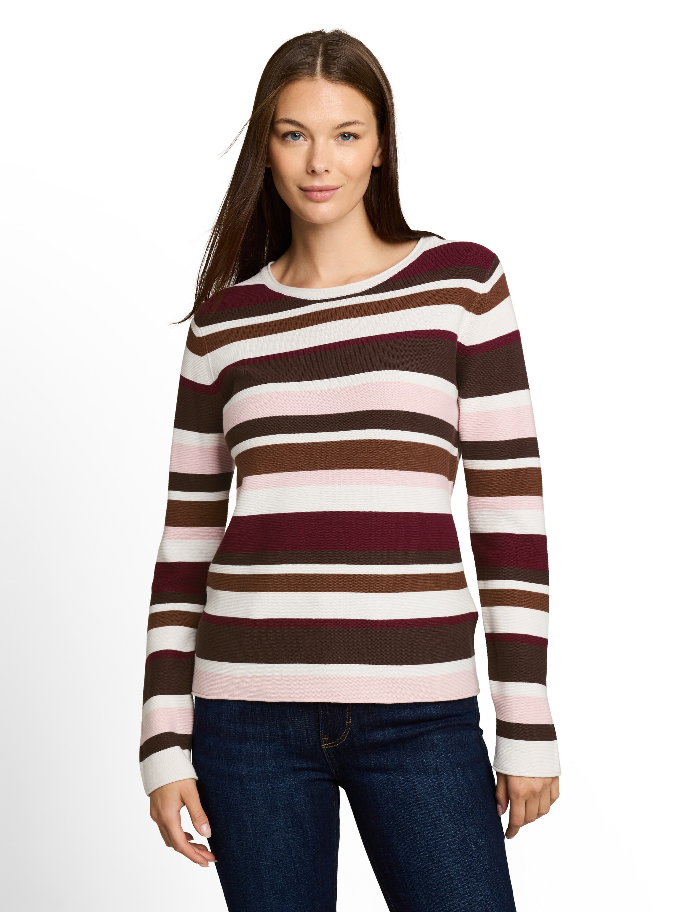 TOM TAILOR Strickpullover »Regular« mit Rundhals und Rollkanten
