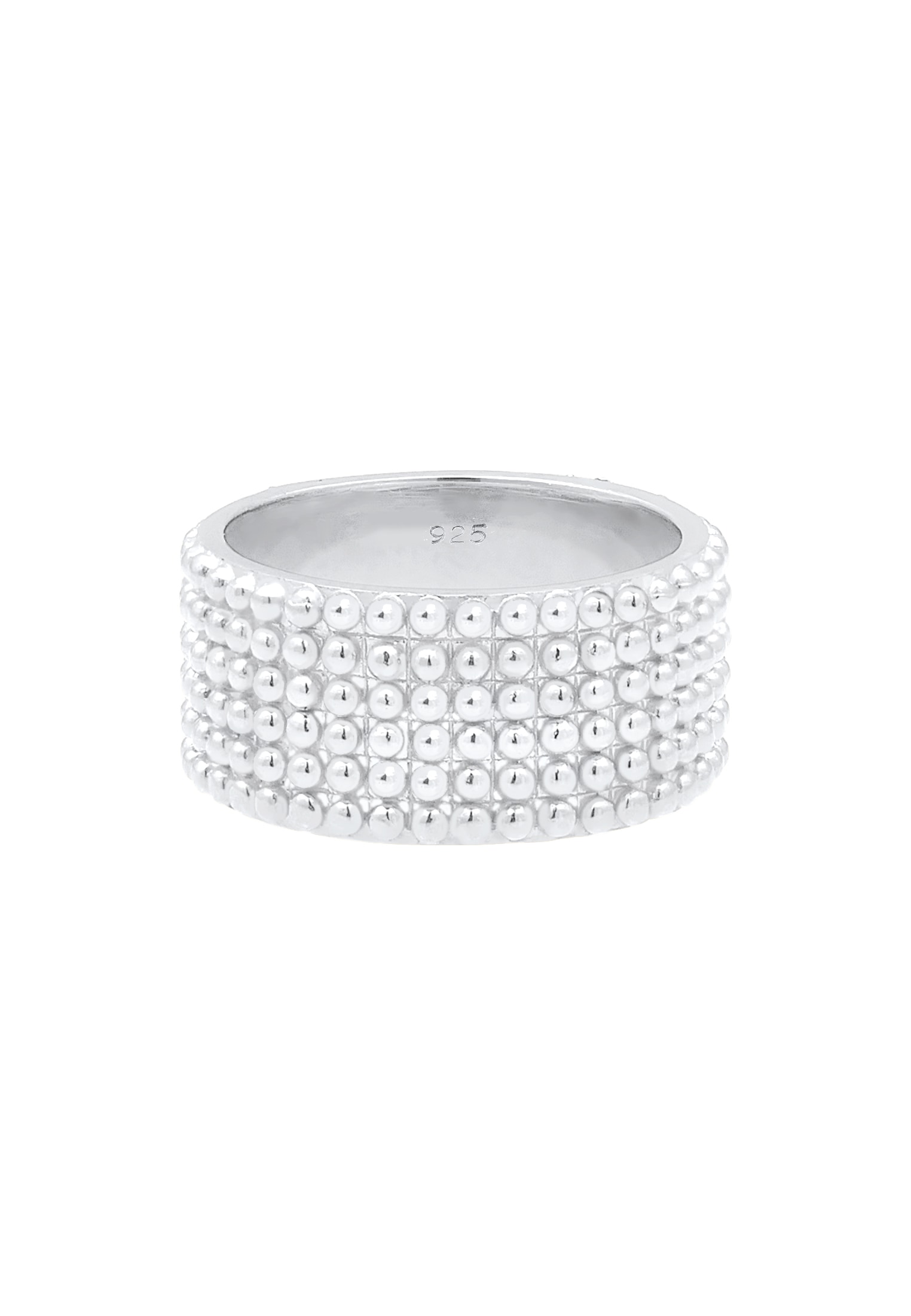 Elli Fingerring »Ring Breit Bandring Dots Kugeln 925 Silber«