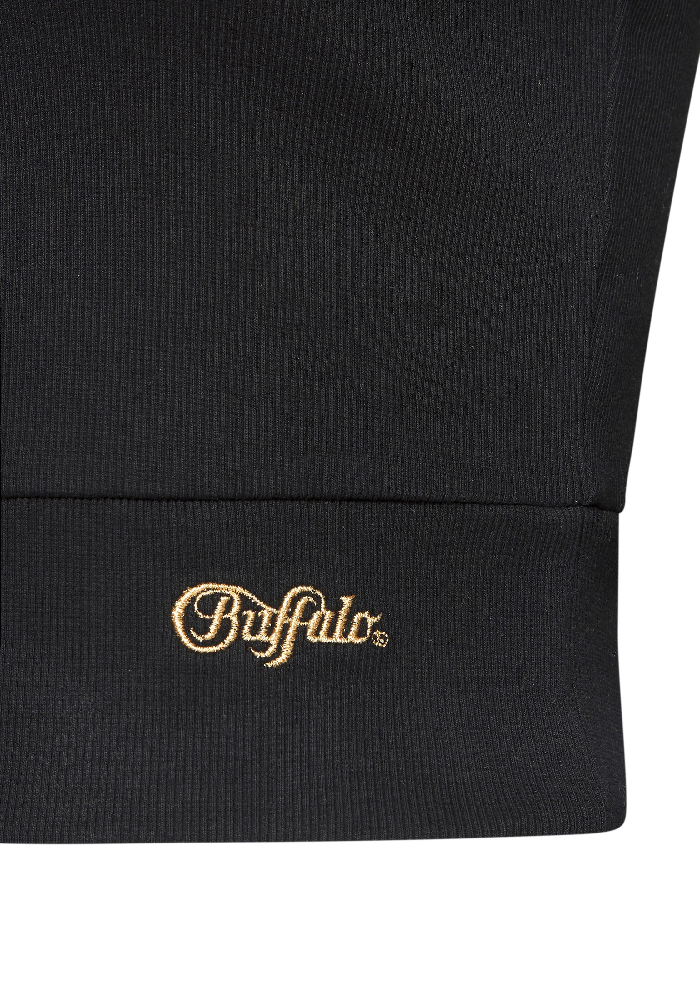 Buffalo Crop-Top, in Rippstruktur mit breitem Bund