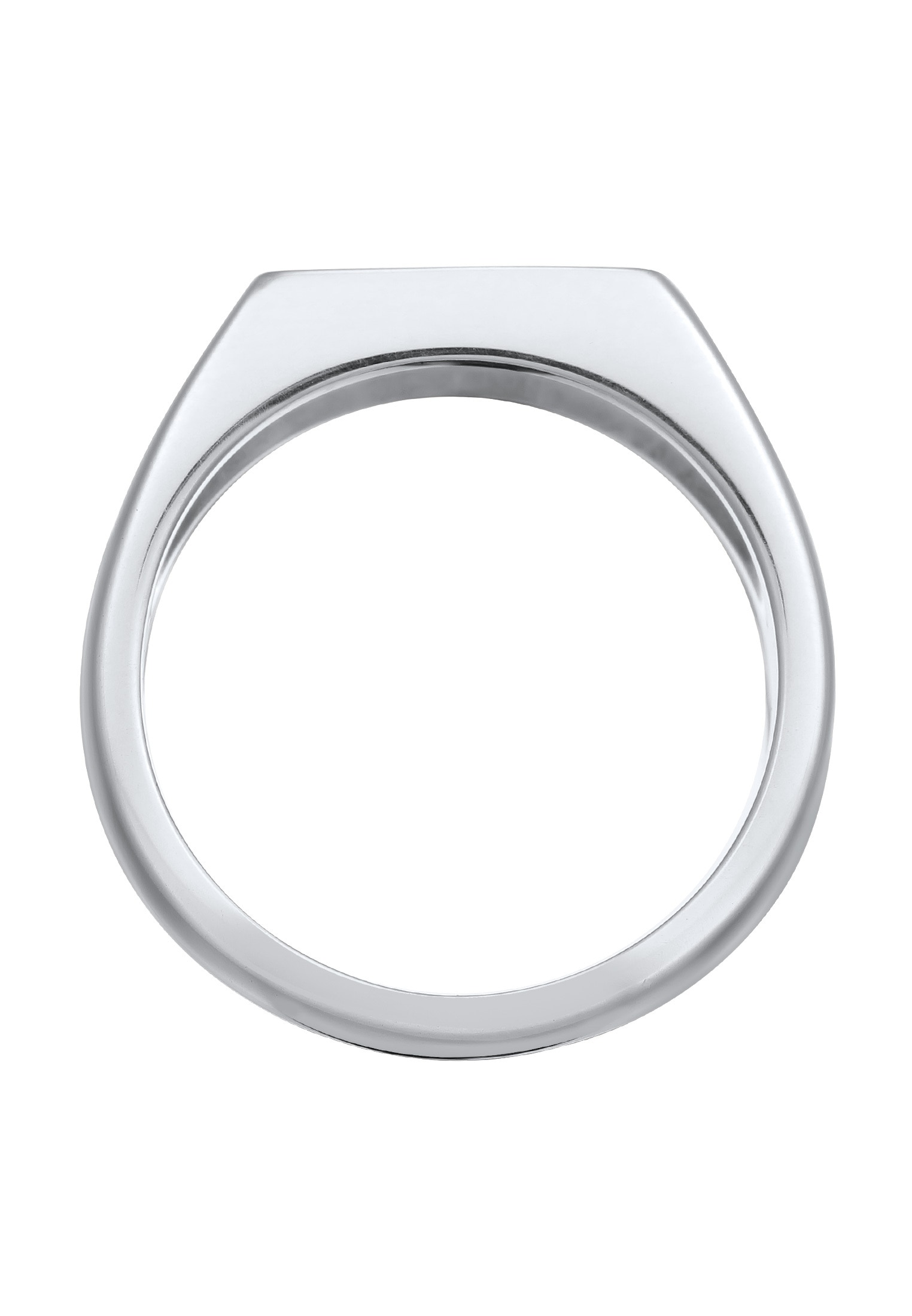 Kuzzoi Siegelring »Ring Herren Siegelring Emaille Schwarz 925 Sterling Silber«