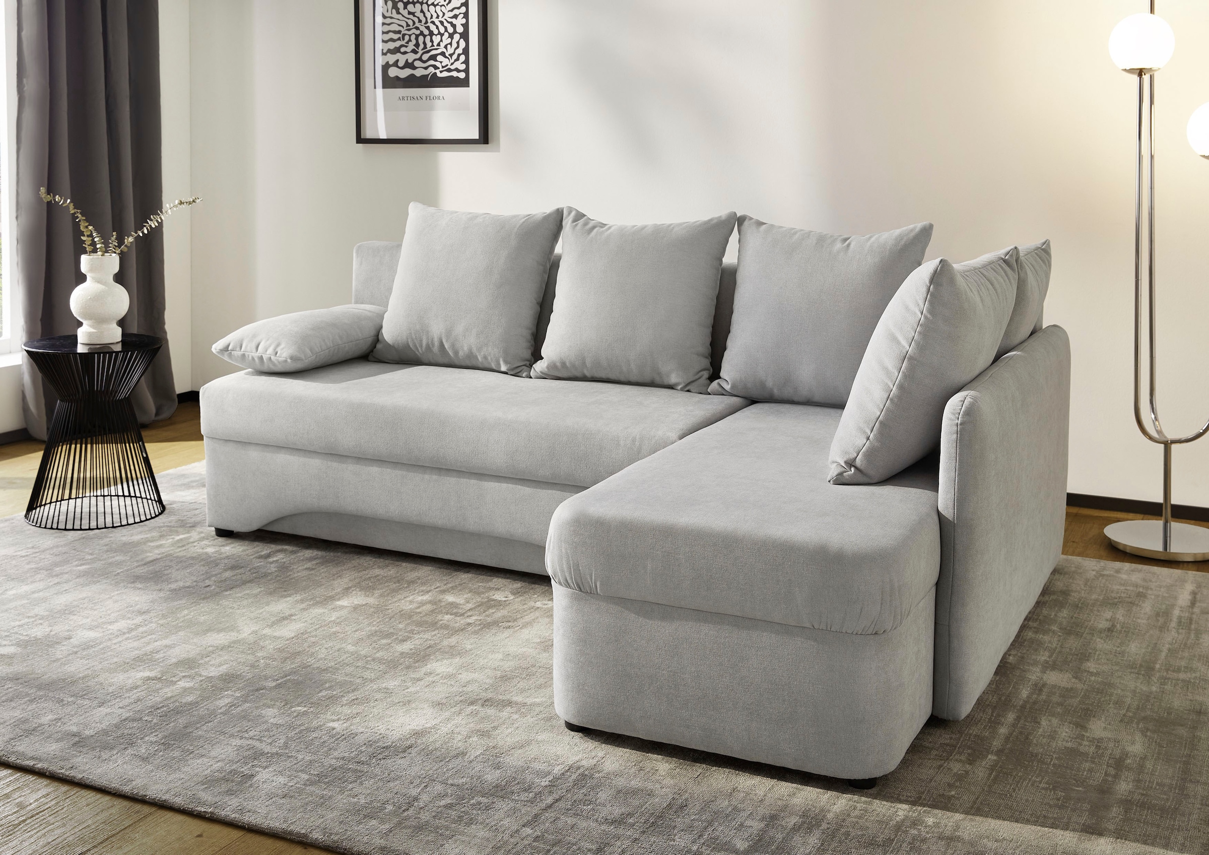 Jockenhöfer Gruppe Ecksofa "Nivaris L-Form, B: 197 cm" mit Schlaffunktion & Bettkasten, Unser Dauertiefpreis