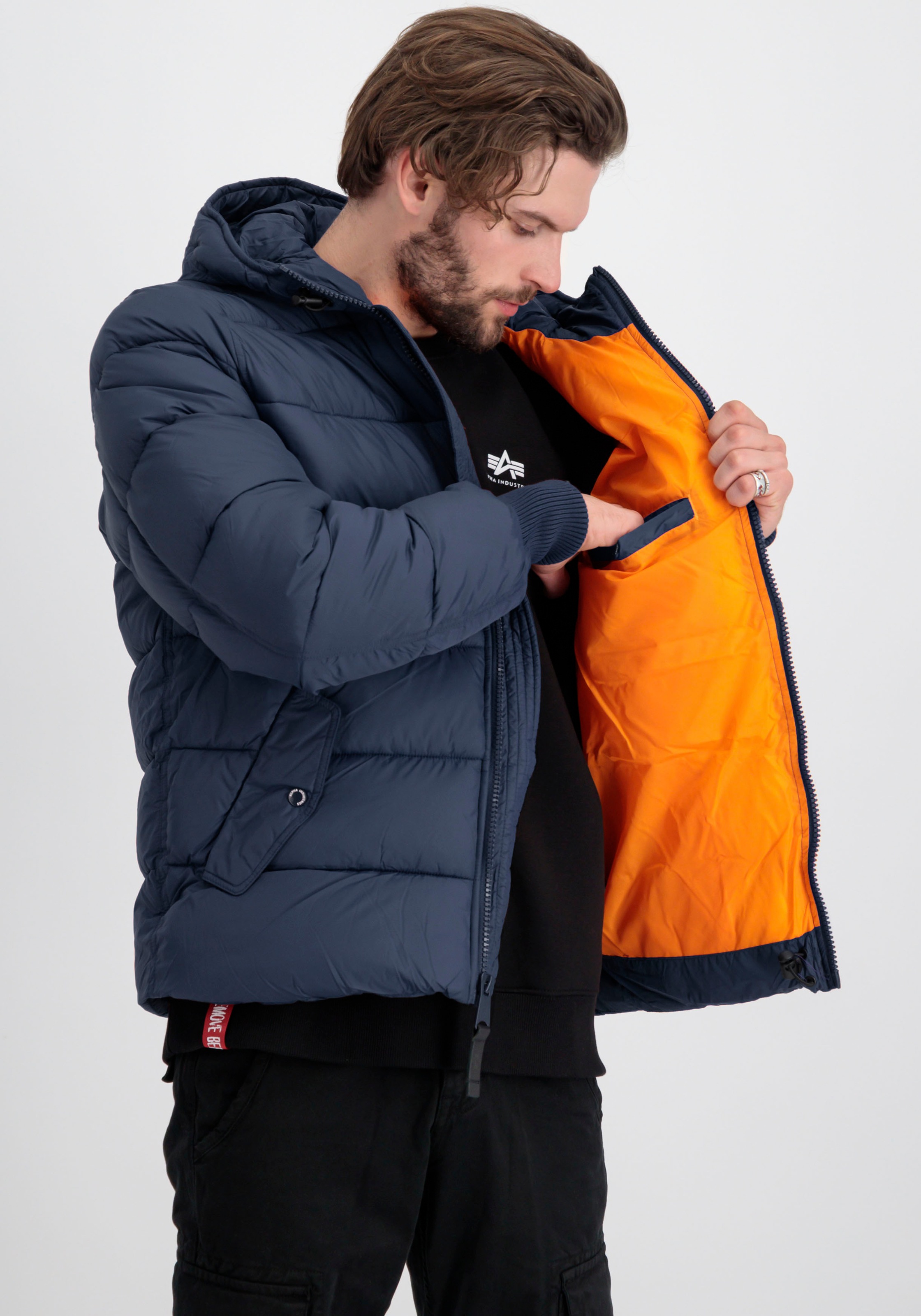 Alpha Industries Steppjacke »Hooded Puffer Alpha FD«, mit Kapuze