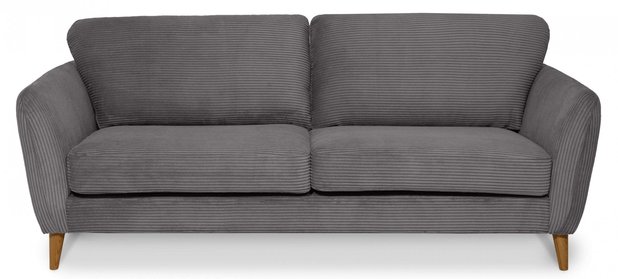 Home affaire 3-Sitzer »MARSEILLE 3er Sofa 206 cm, Cord, Flachgewebe, Struktur, Webstoff« Massivholzbeine Eiche, Landhausstil, Wellenunterfederung