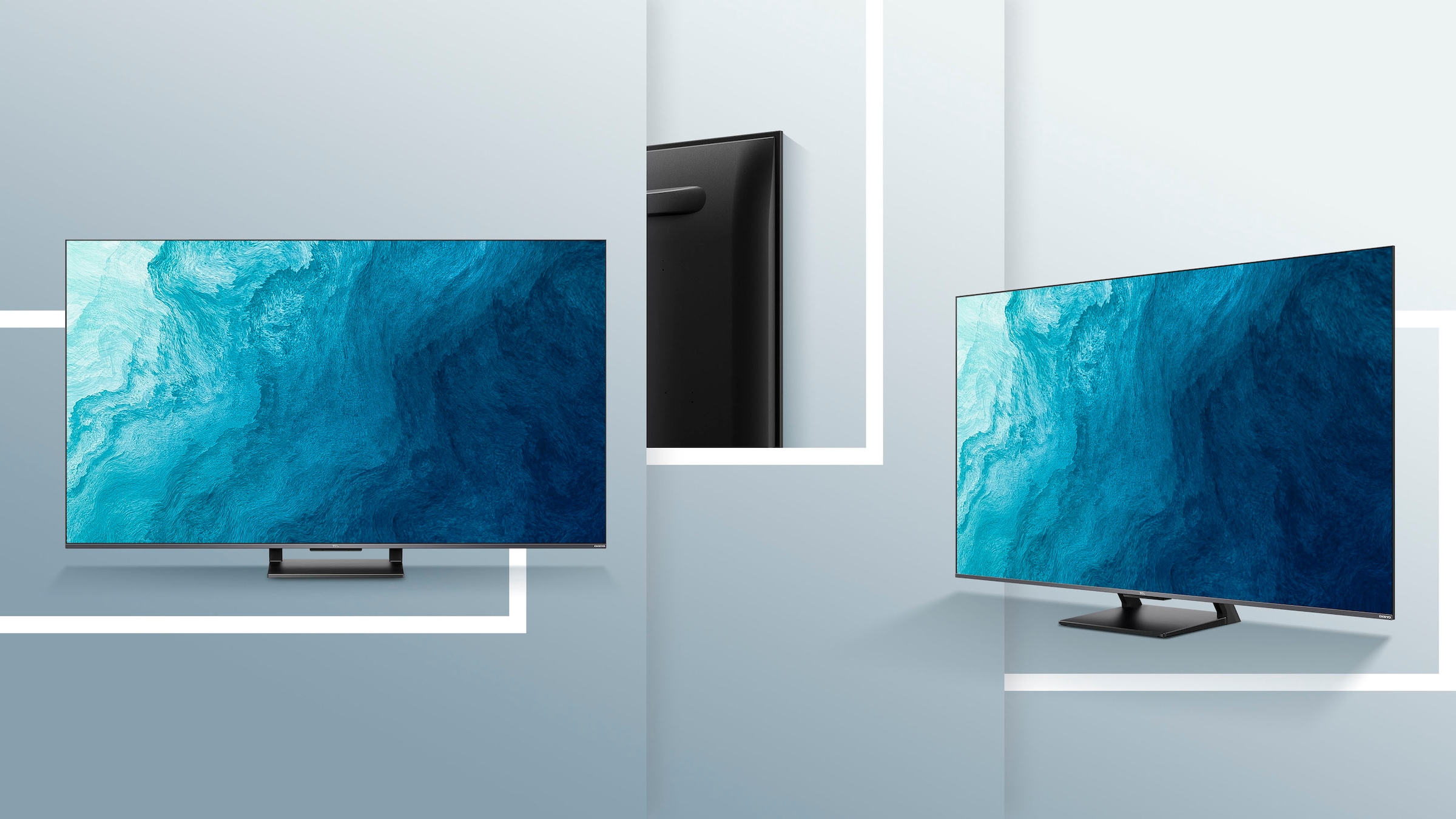 TCL QLED-Fernseher »55C731X2«, 4K Ultra HD, Smart-TV-Google TV, 4K HDR Pro, Dolby Atmos, HDMI 2.1, Metallgehäuse, ONKYO-Sound