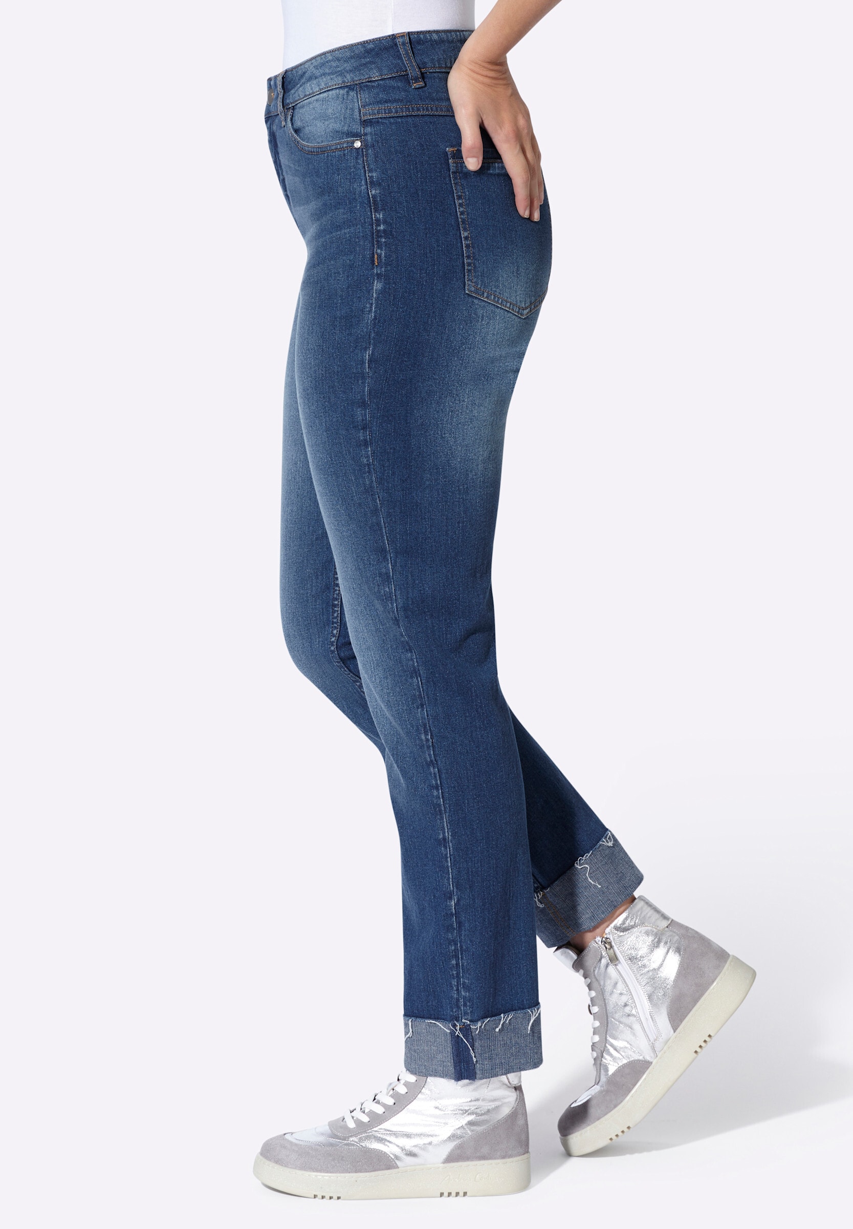 heine 5-Pocket-Jeans »Jeans 5-Pocket-Jeans mit Beinaufschlag«