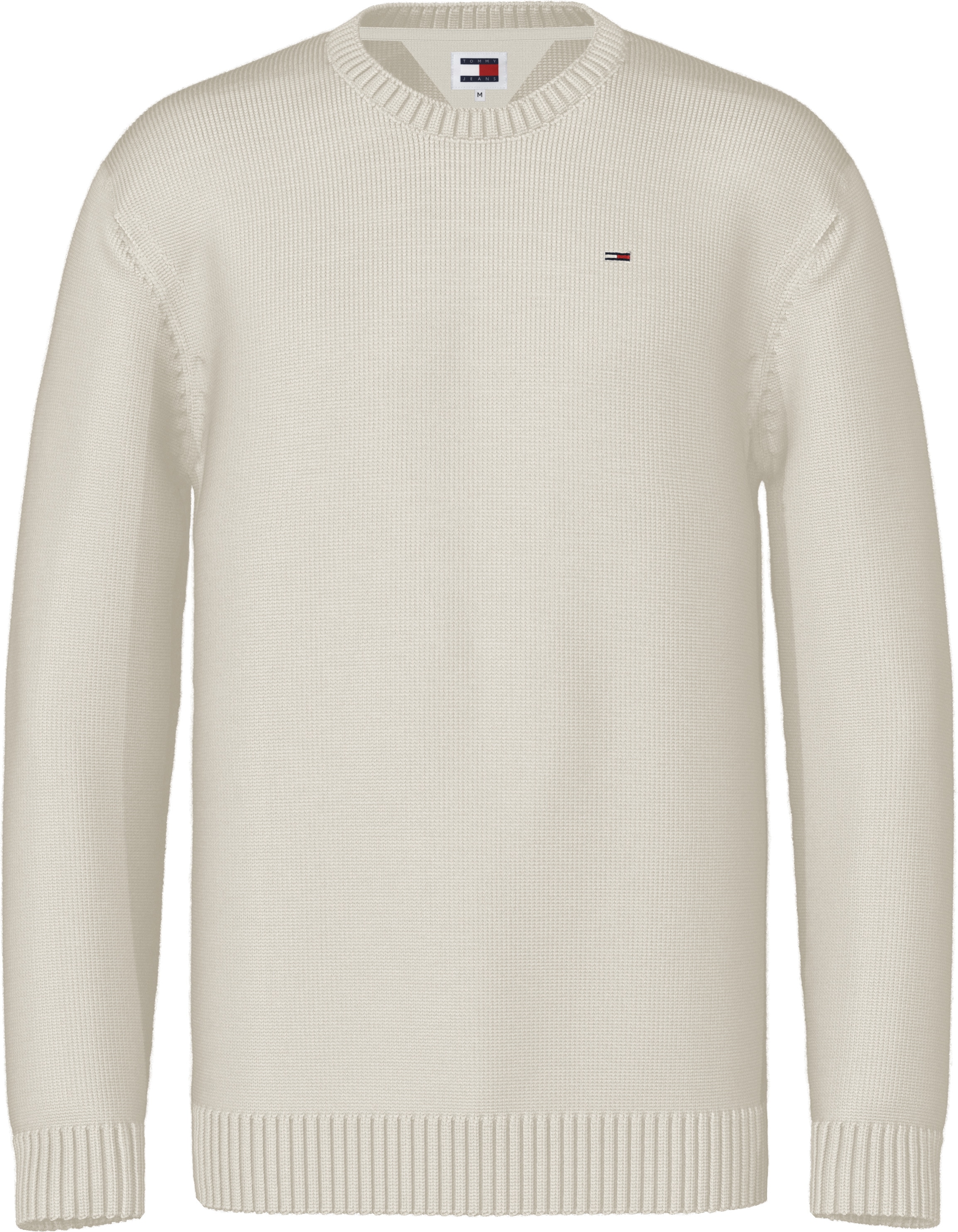 Tommy Jeans Strickpullover »TJM SLIM ESSNTLS C-NECK SWEATER«, mit Markenlogo auf der Brust