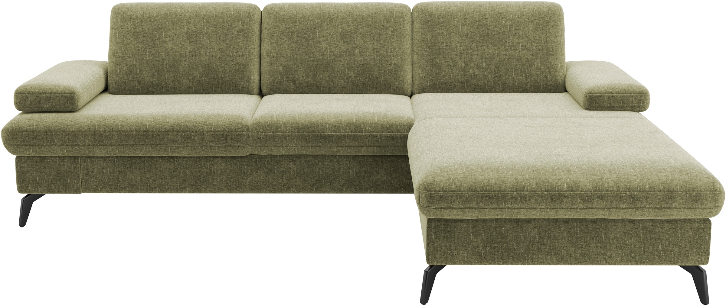 sit&more Ecksofa »Morris Jubi L-Form, B: 247 cm«, mit Armteilfunktion & 1 Zierkissen, optional Bettfunktion