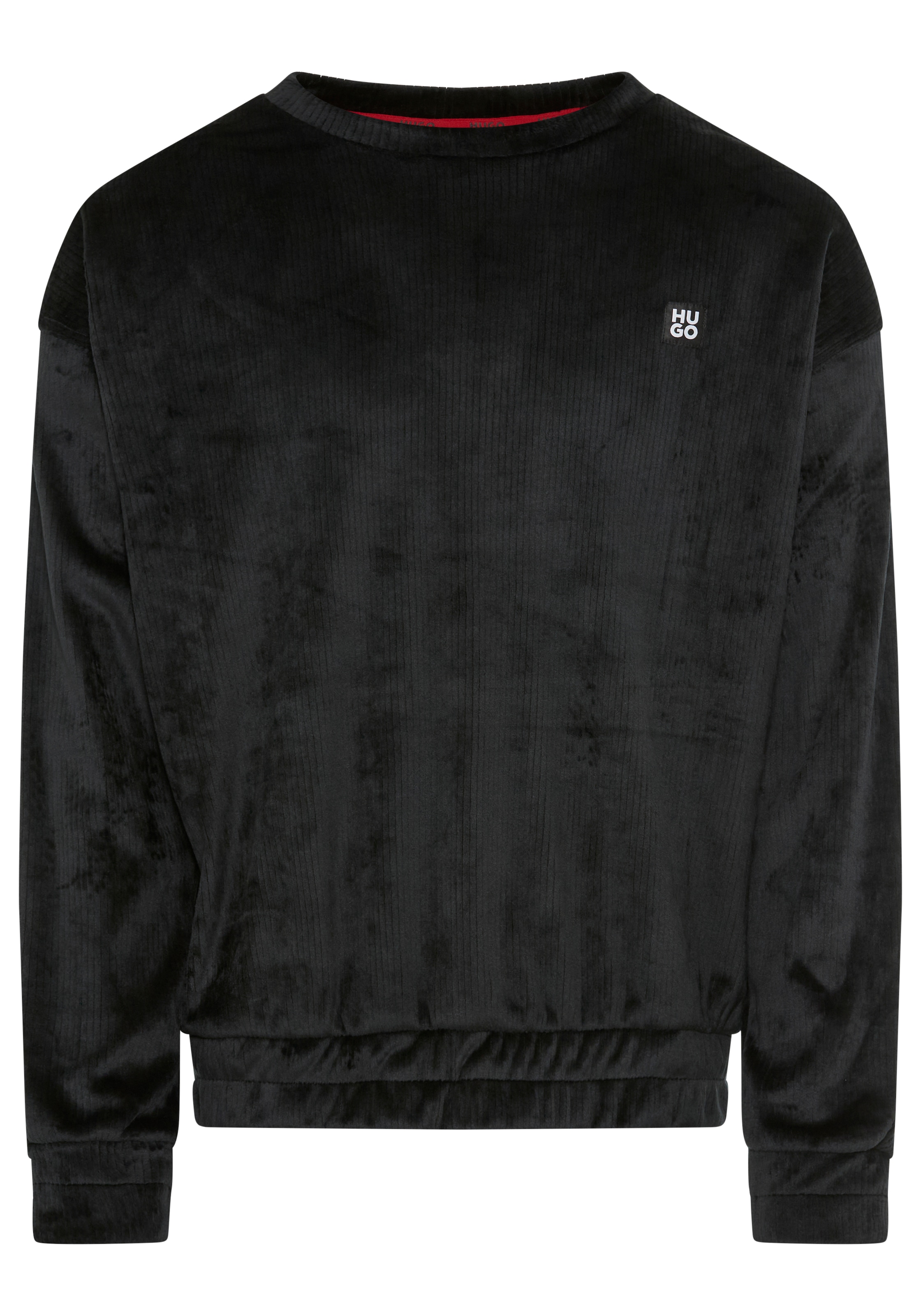 HUGO Underwear Sweatshirt Rundhalsausschnitt, relaxed fit, elastischer Bund, Samt-Qualität