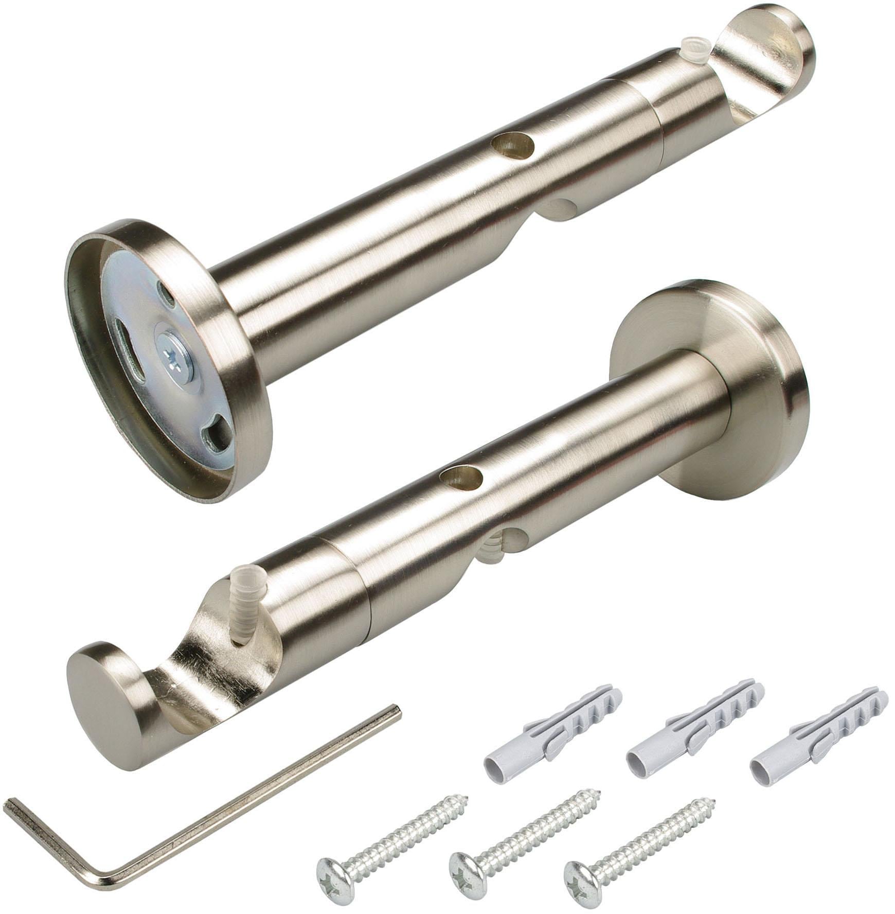 Liedeco Gardinenstange »CELQUADE01SG2L«, 2 läufig-läufig, Fixmaß, 2-läufig im Fixmaß Ø 25/20 mm