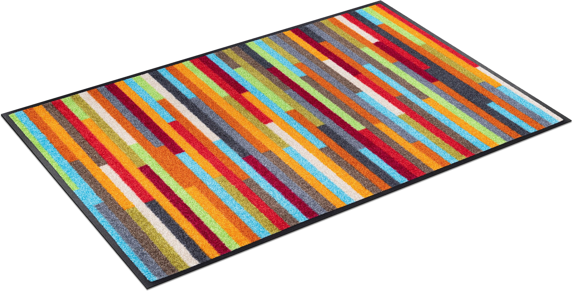 Fußmatte wash+dry by und Kleen-Tex Outdoor In- Motiv Regenbogen, geeignet, Schmutzfangmatte, halbrund, Rainbow«, »Round waschbar