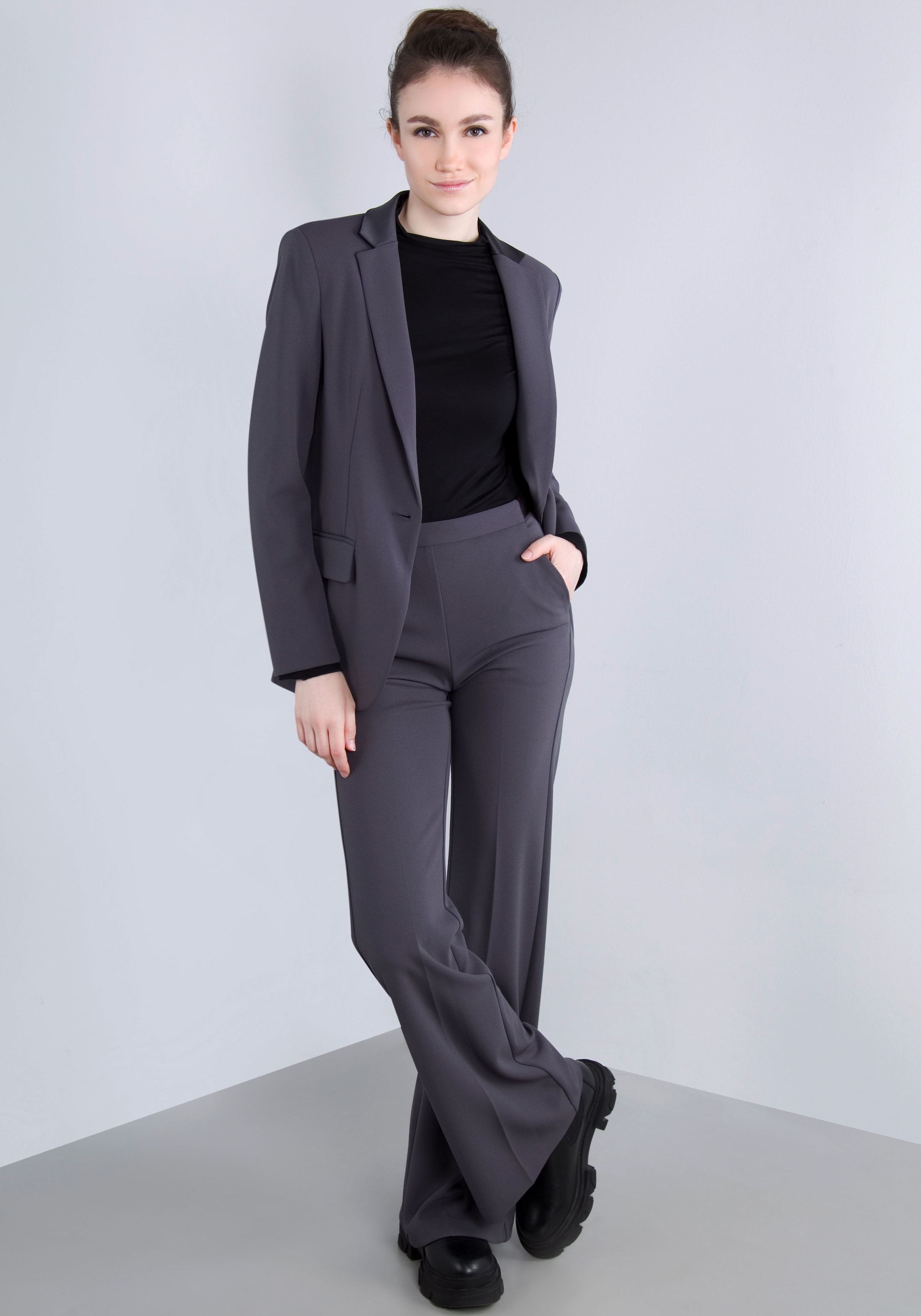 IMPERIAL Longblazer, mit Satindetails und Stretch