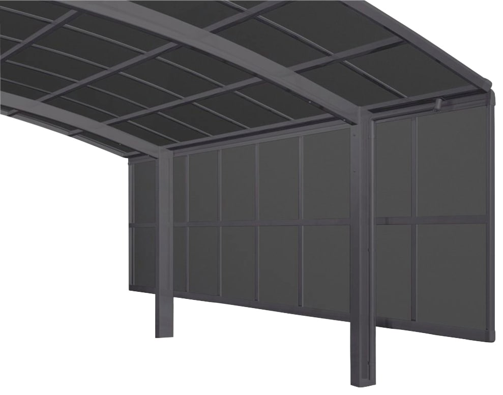 Ximax Carport-Seitenwand, 3 Module-schwarz, für Carports Portoforte und Linea