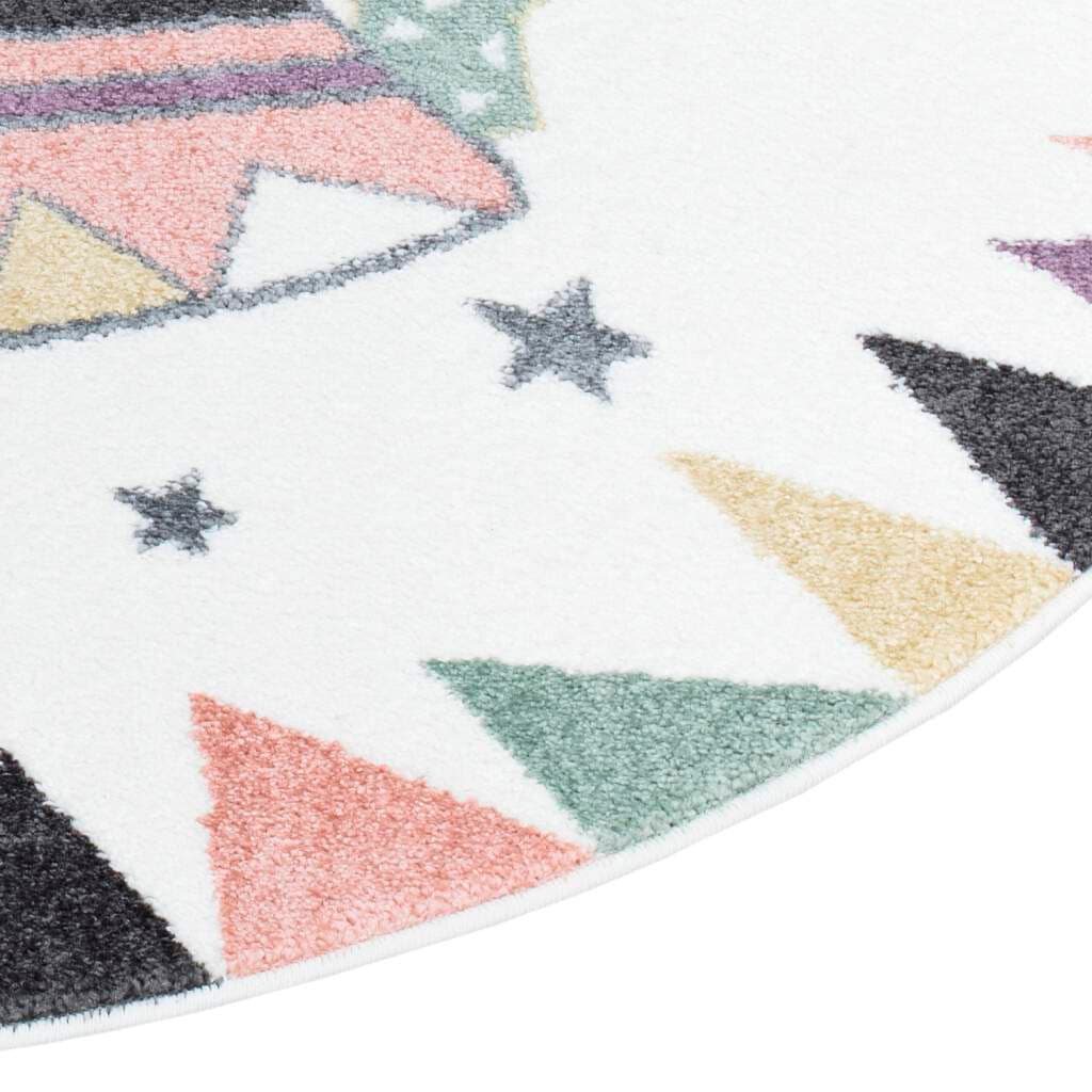 Carpet City Kinderteppich »ANIME898« rund 11 mm Höhe Kinderzimmer Teppich Modern mit lustigen Cartoon-Figuren, Multi