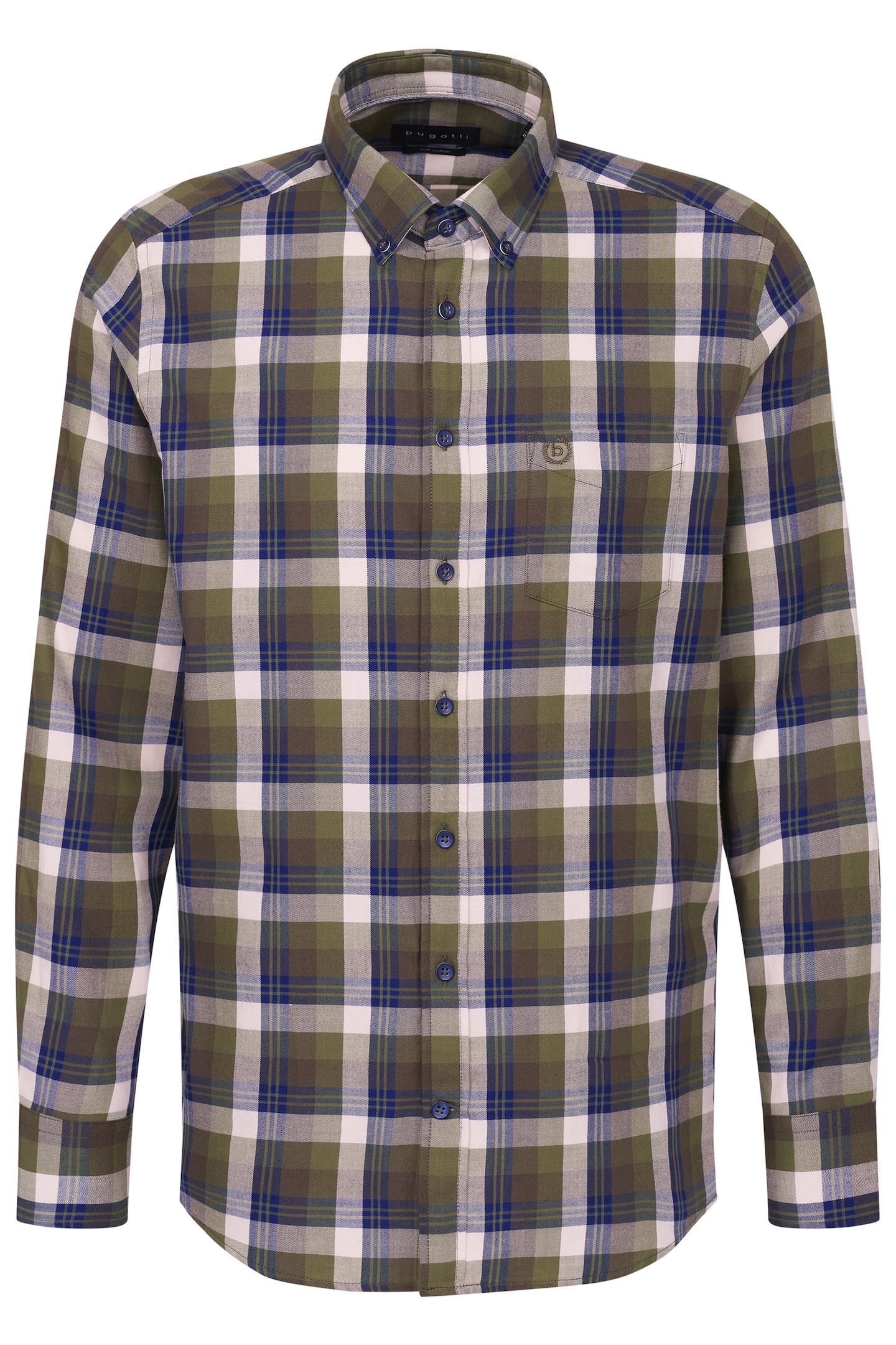 bugatti Langarmhemd, mit Button-Down
