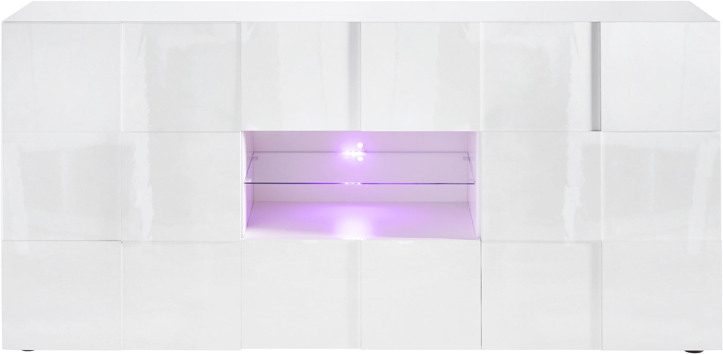 INOSIGN Sideboard »Dama Breite 181, Kommode 2 Türen u. 2 Schubkästen, Anrichte«, Front in 3D-Optik, viel Stauraum, verschiedene Farben