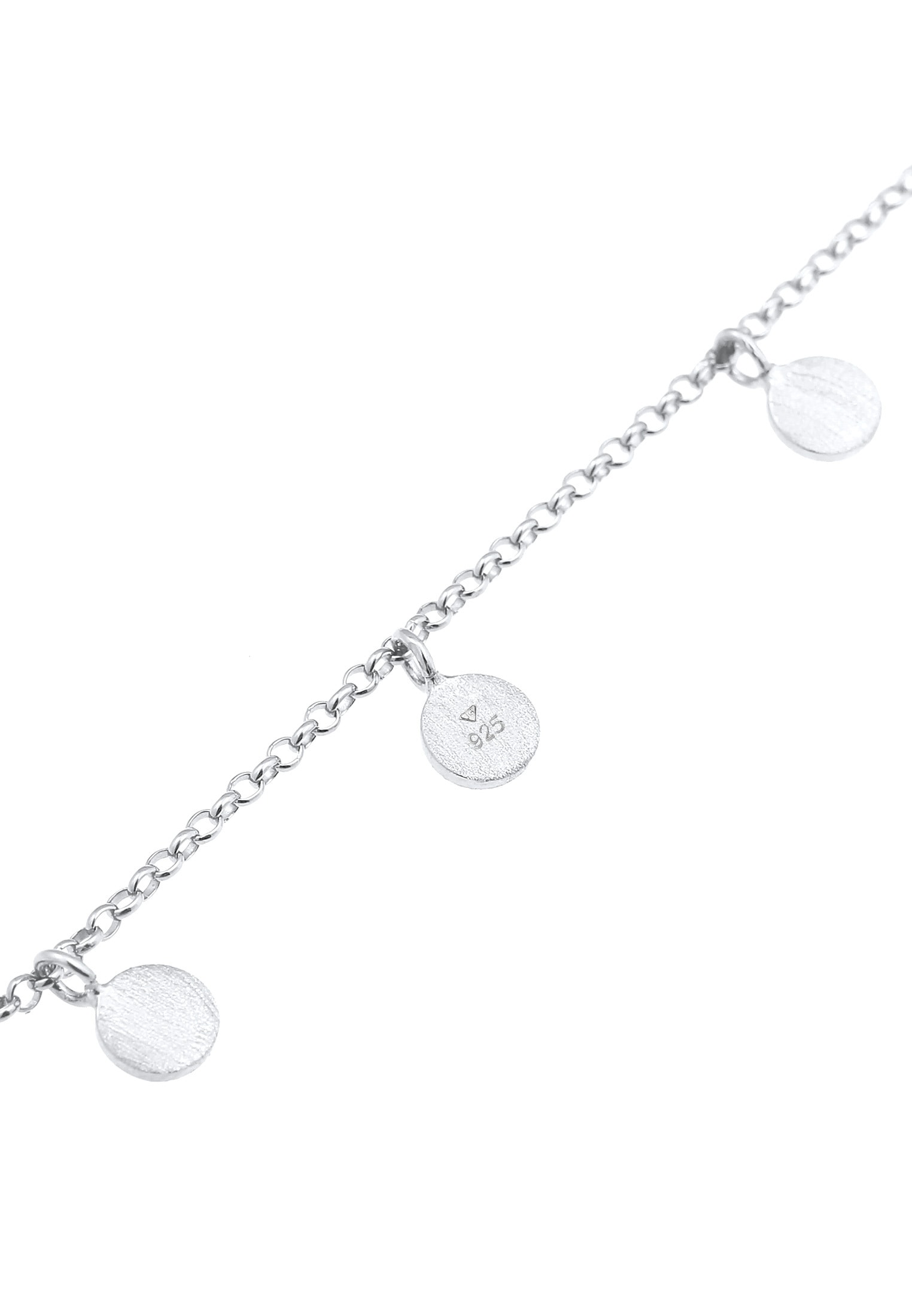 Elli Armkette »Armband Armkette Coin Plättchen Kreis Geo Basic 925 Silber«
