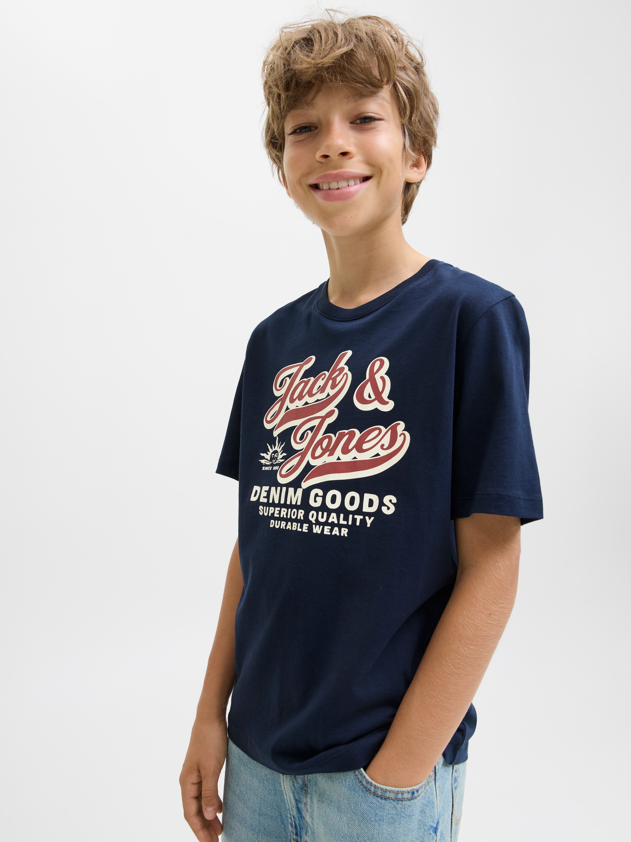 Jack & Jones Junior T-Shirt »JJELOGO TEE SS ONECK 2 COL AW25 NOOS JNR«