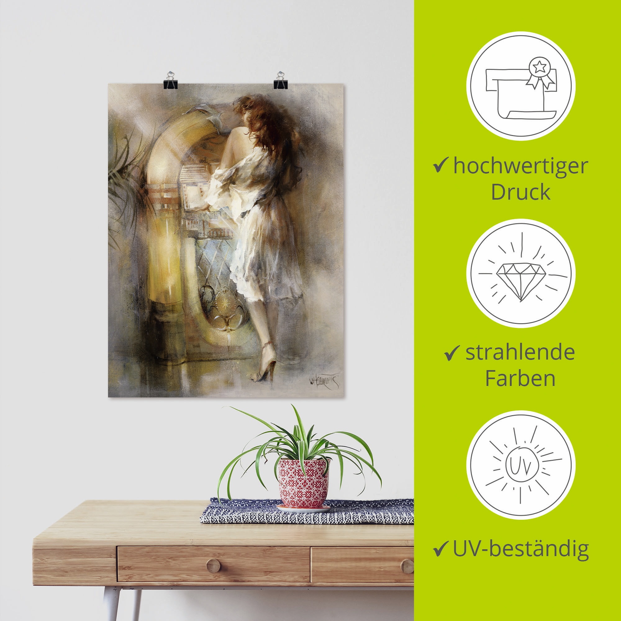 Artland Wandbild »In der Zeit verloren« Frau 1 Stk. tlg. ohne Rahmen