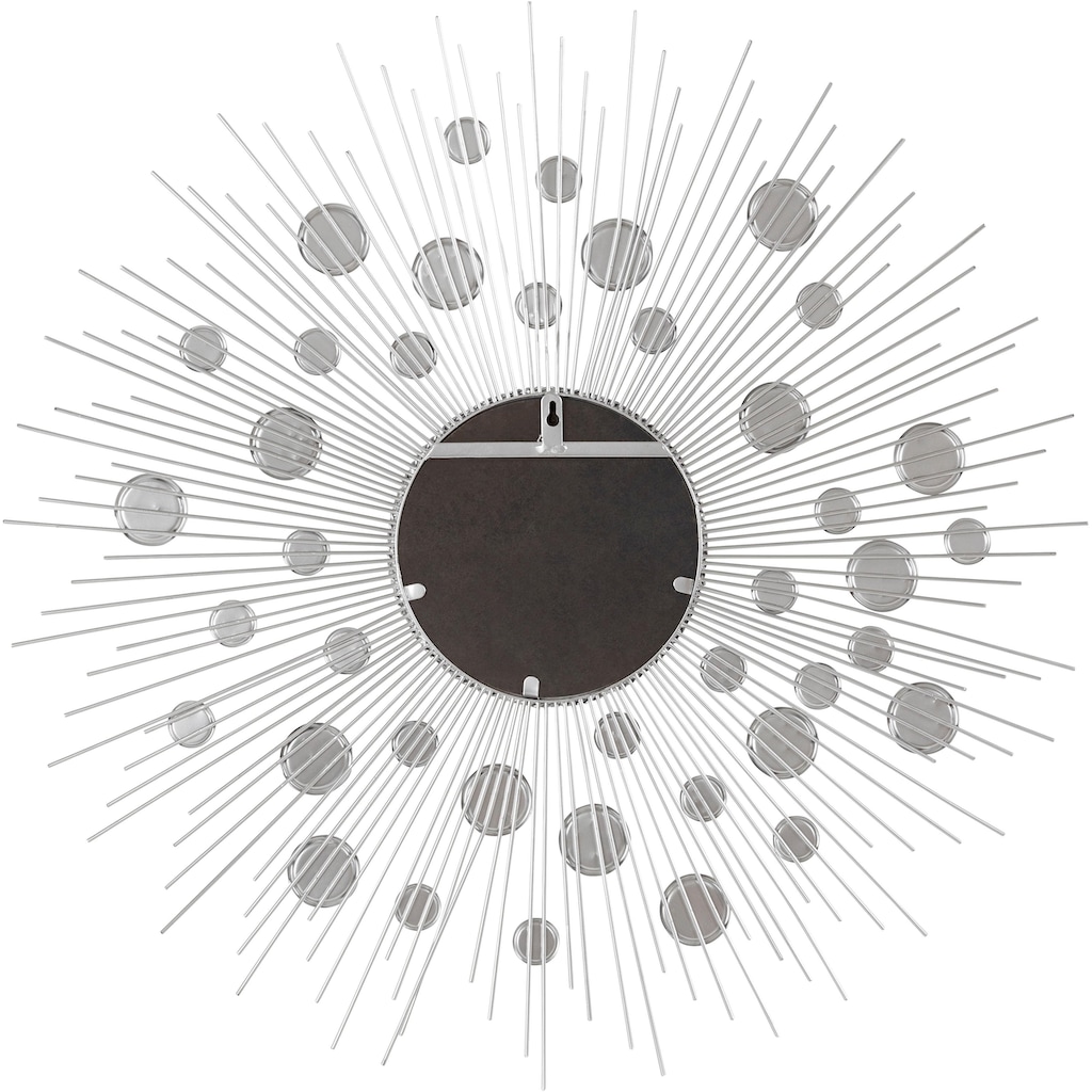 Leonique Dekospiegel »Spiegel, silber«, Wandspiegel, Sonne, rund, Ø 81 cm, Rahmen aus Metall