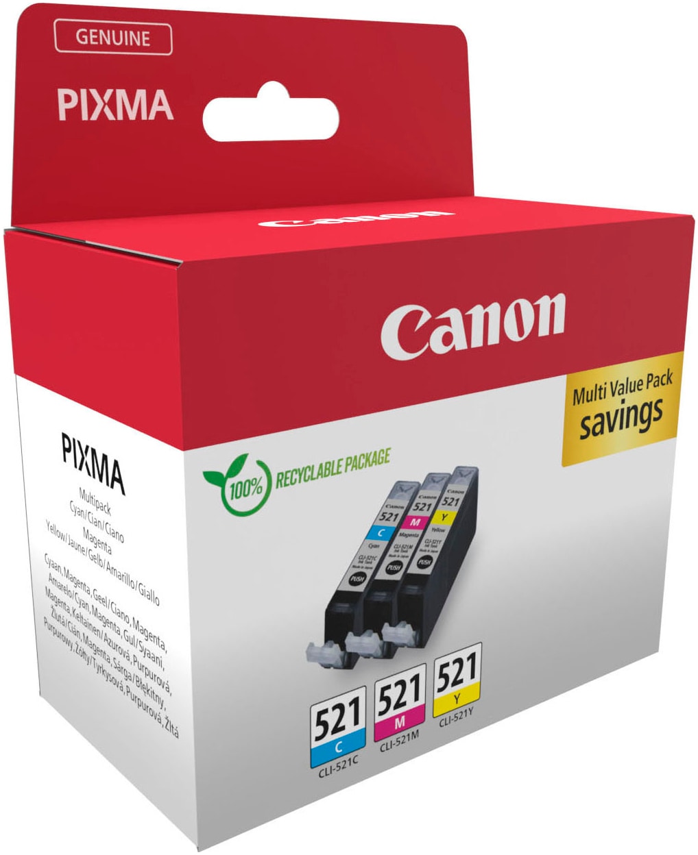 Canon Tintenpatrone "CLI-521 C/M/Y Multipack"