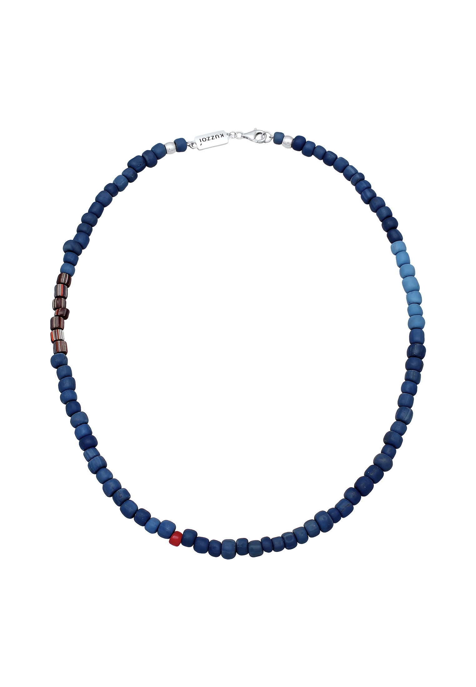 Kuzzoi Silberkette »Halskette Glas Beads Urban Style 925 Silber«
