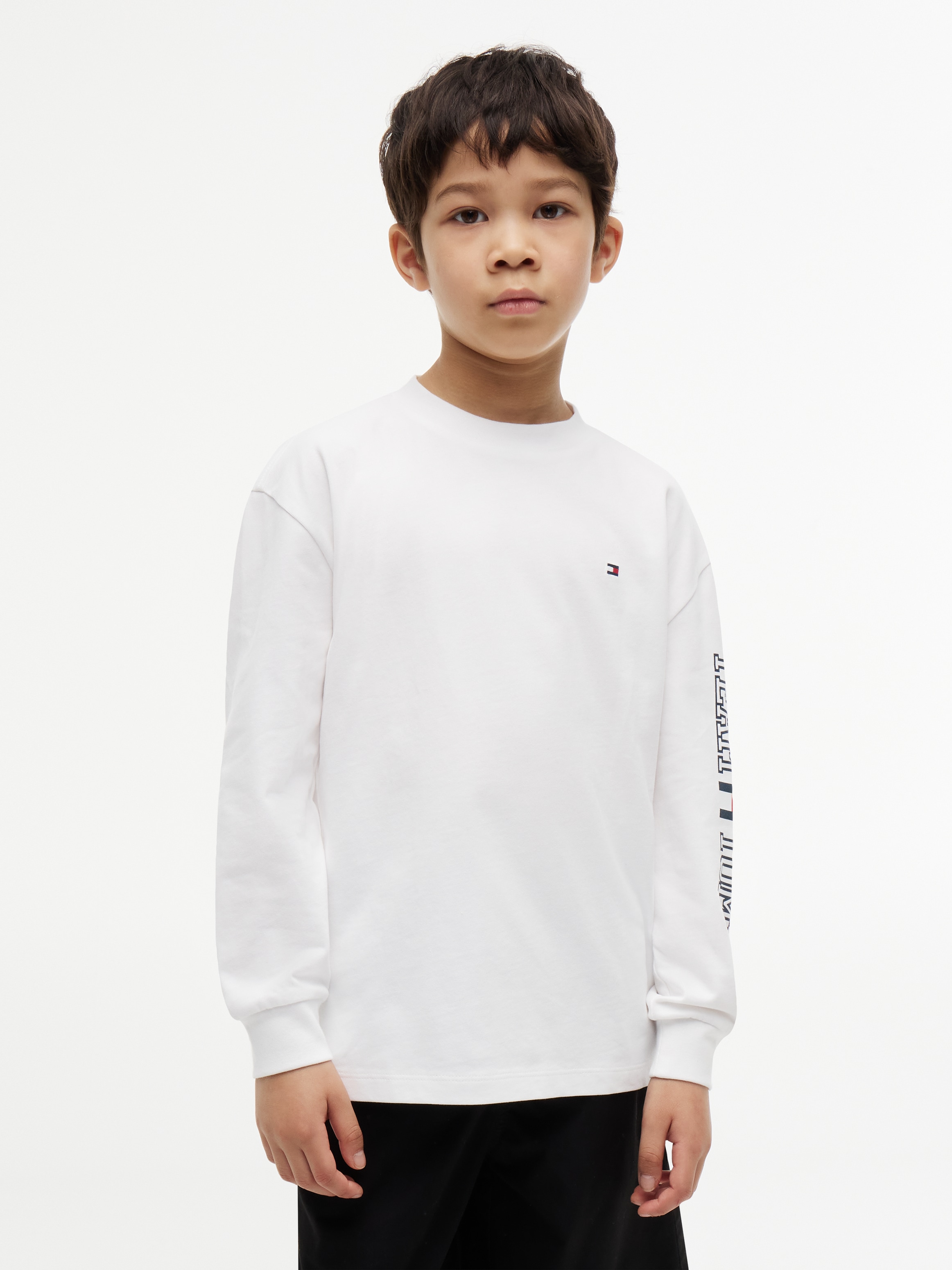 Tommy Hilfiger Langarmshirt Regular Fit, Kinder bis 16 Jahre, Druck auf einem Arm