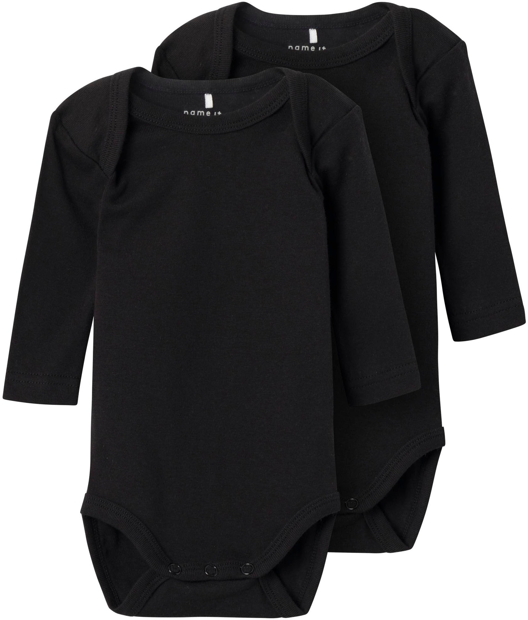 Name It Langarmbody »NBNBODY 2P LS SOLID BLACK NOOS«, (Set, 2 tlg.)