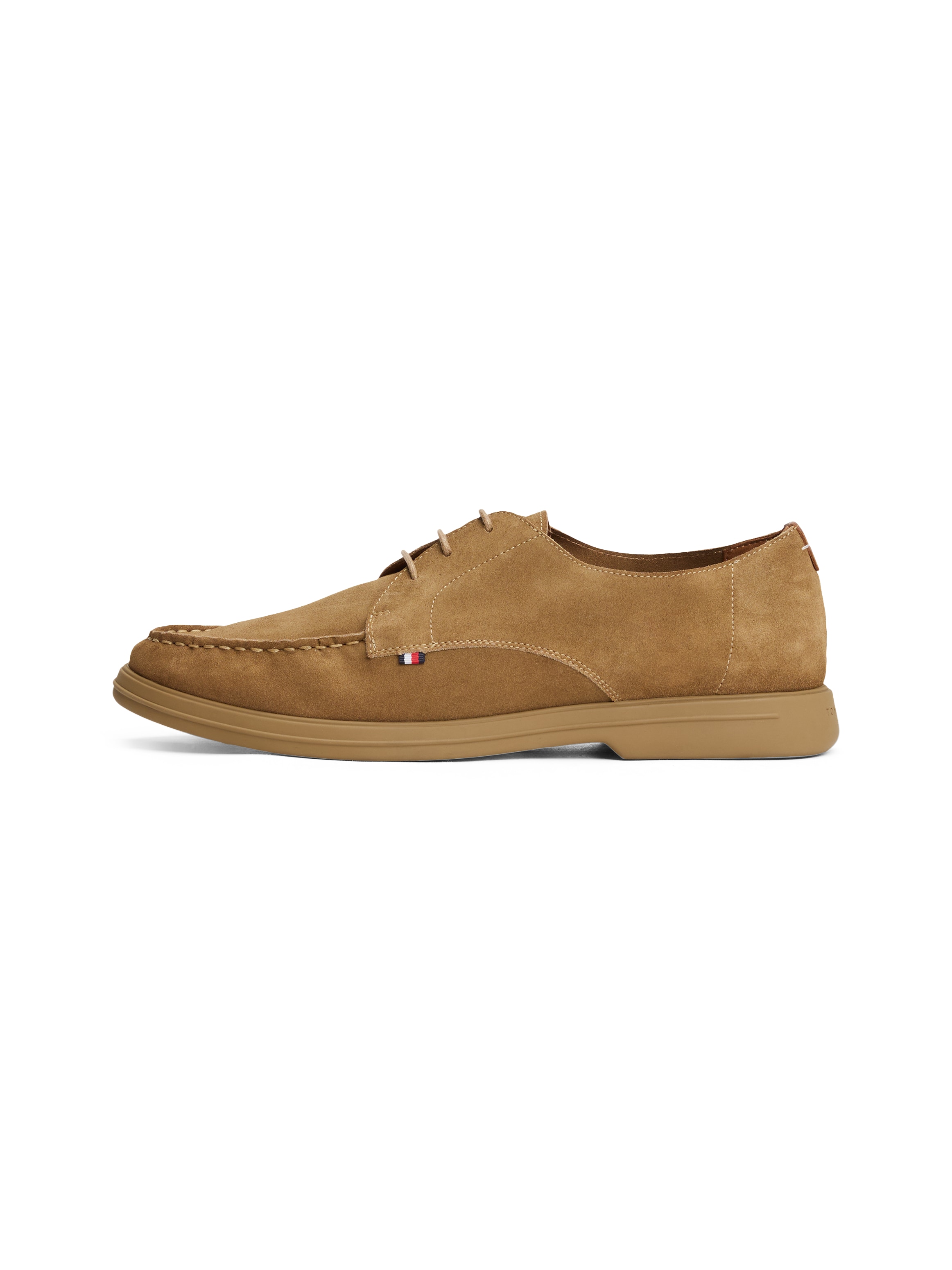 Tommy Hilfiger Schnürschuh »TOMMY HILFIGER SUEDE MOC T DERBY«  , Schnürschuh, Halbschuh, Businesschuh mit Mokassin-Naht