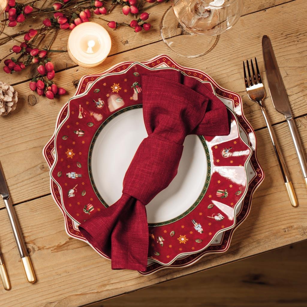 Villeroy & Boch Geschirr-Set »Tafelservice Toy's Delight 12er Set rot« Mikrowellengeeignet