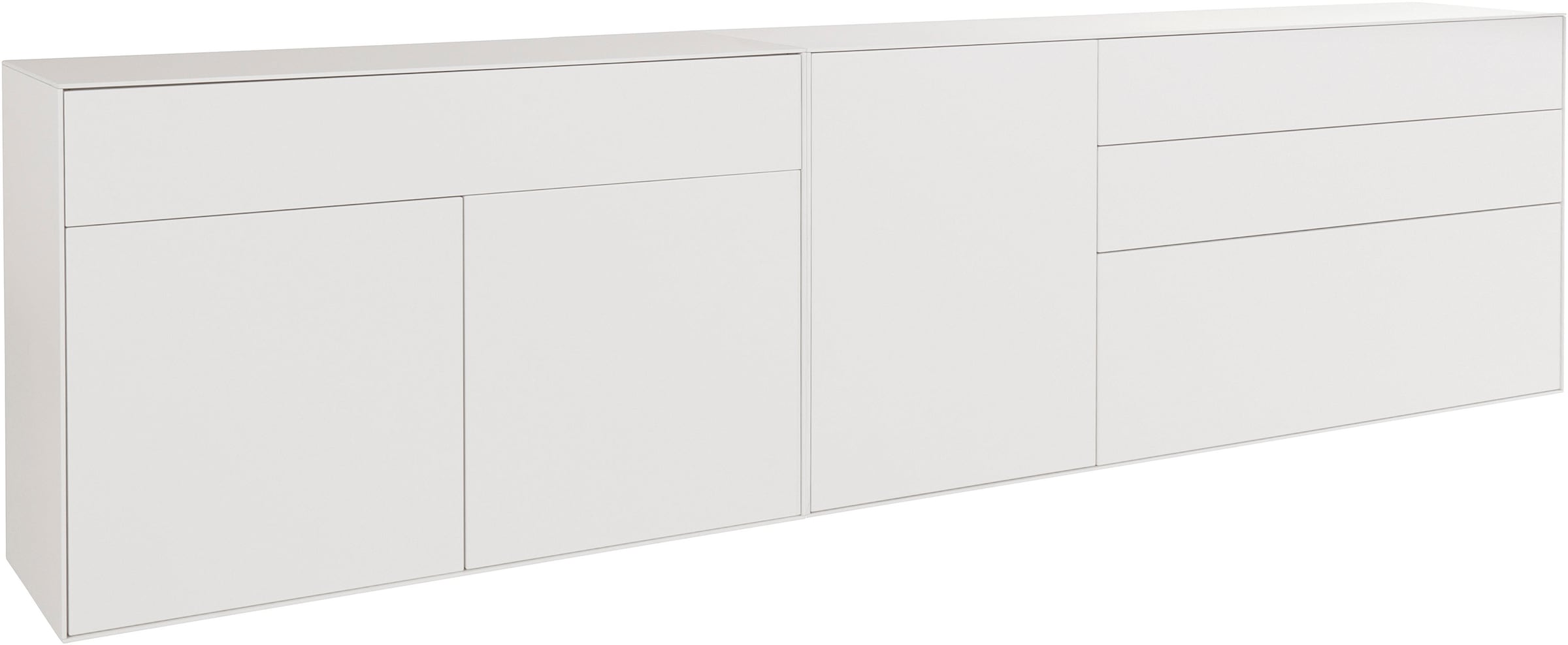 LeGer Home by Lena Gercke Sideboard »Essentials«, (2 St.), Breite: 279cm, MDF lackiert, Push-to-open-Funktion