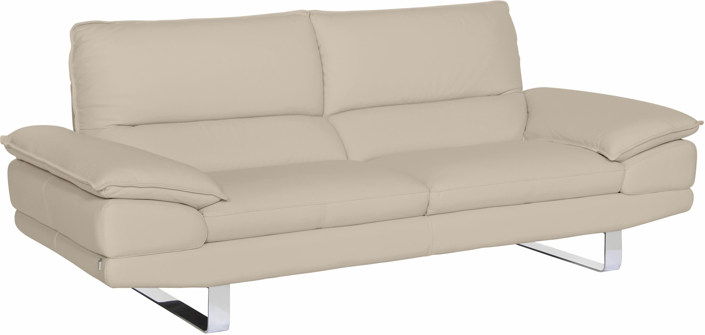 CALIA ITALIA 3-Sitzer »Dave, Sitzkomfort der Extraklasse, tolle Details«, Designsofa auf Kufenfuß, in zwei Lederqualitäten