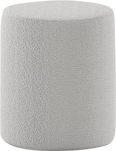 Vipack Polsterhocker »Moon«, (Made in Europe), als Sitzgelegenheit o. Nachttisch, 41 cm ∅, Bouclé Stoff, in 4 Farben