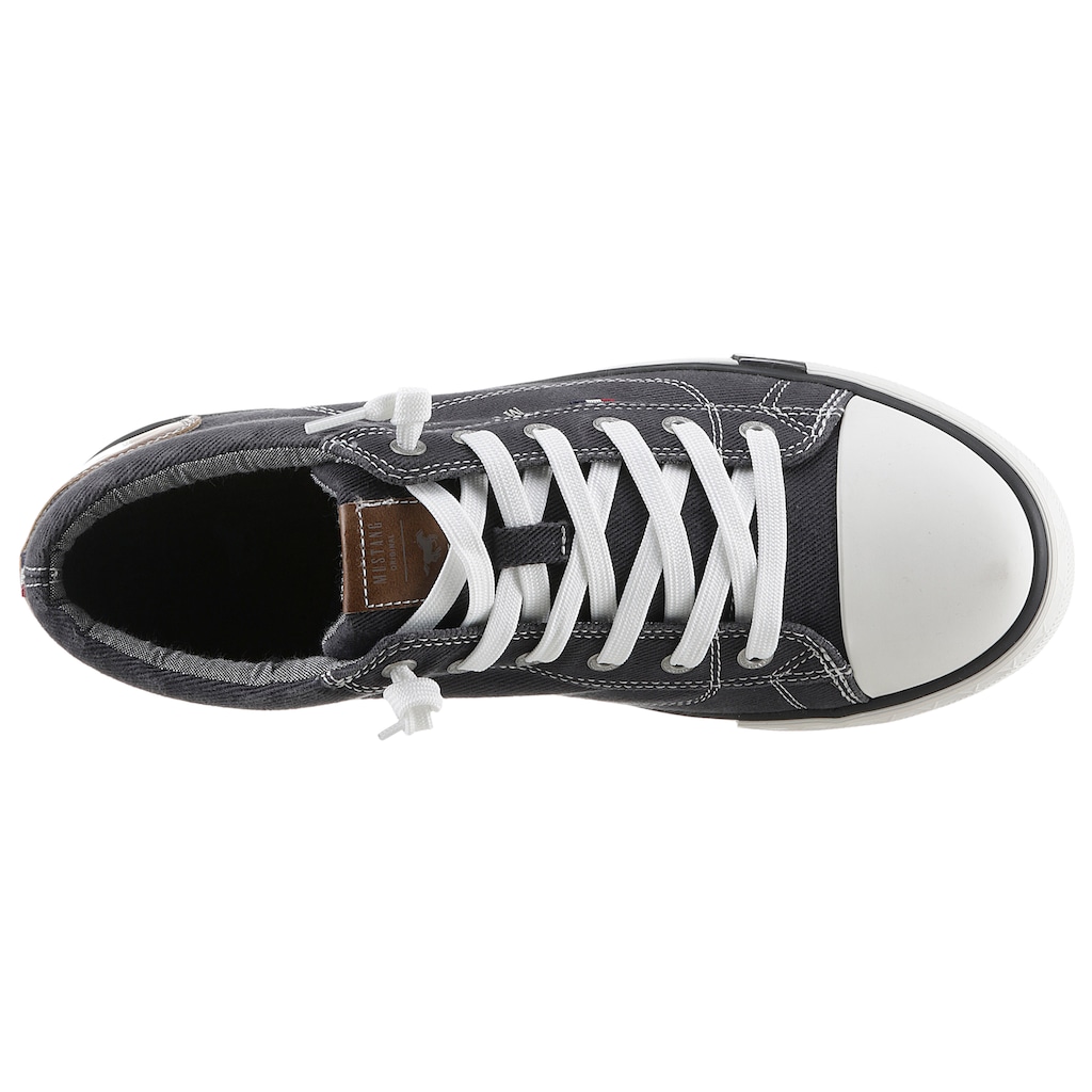 Mustang Shoes Sneaker, Schnürschuh, Halbschuh, Freizeitschuh mit Gummikappe