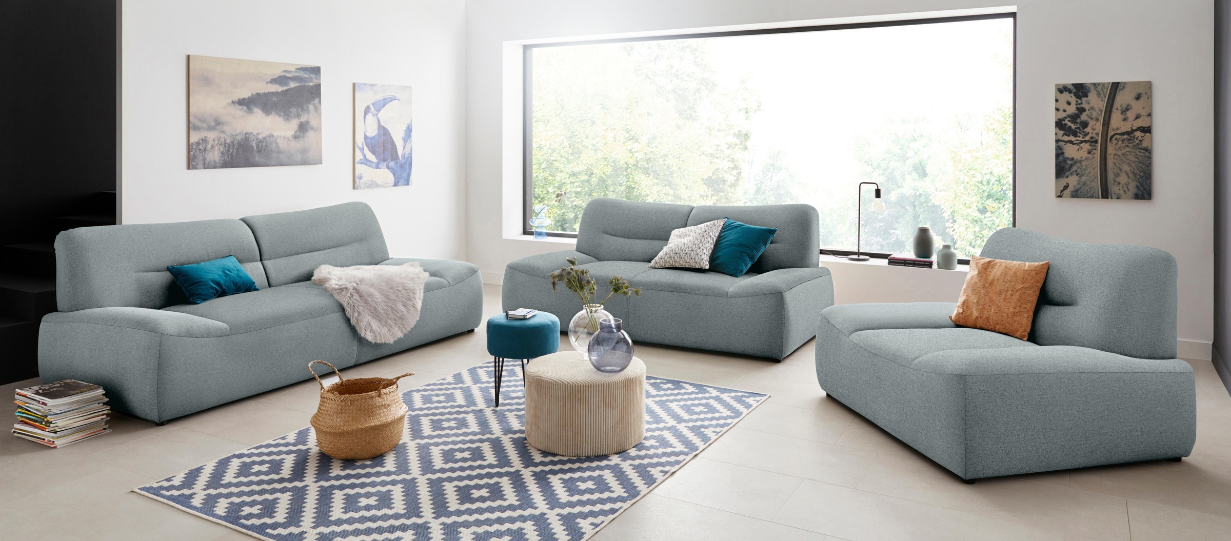 DOMO collection Sessel »Cesena modern, elegante flache Armlehnen, komfortabel«