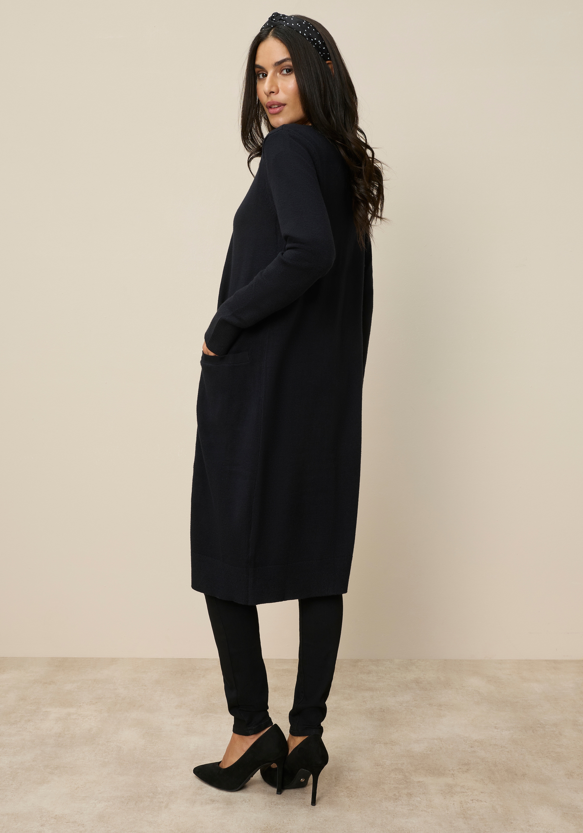 Tamaris Strickjacke in Longform aus kuschligem Viskosegestrick