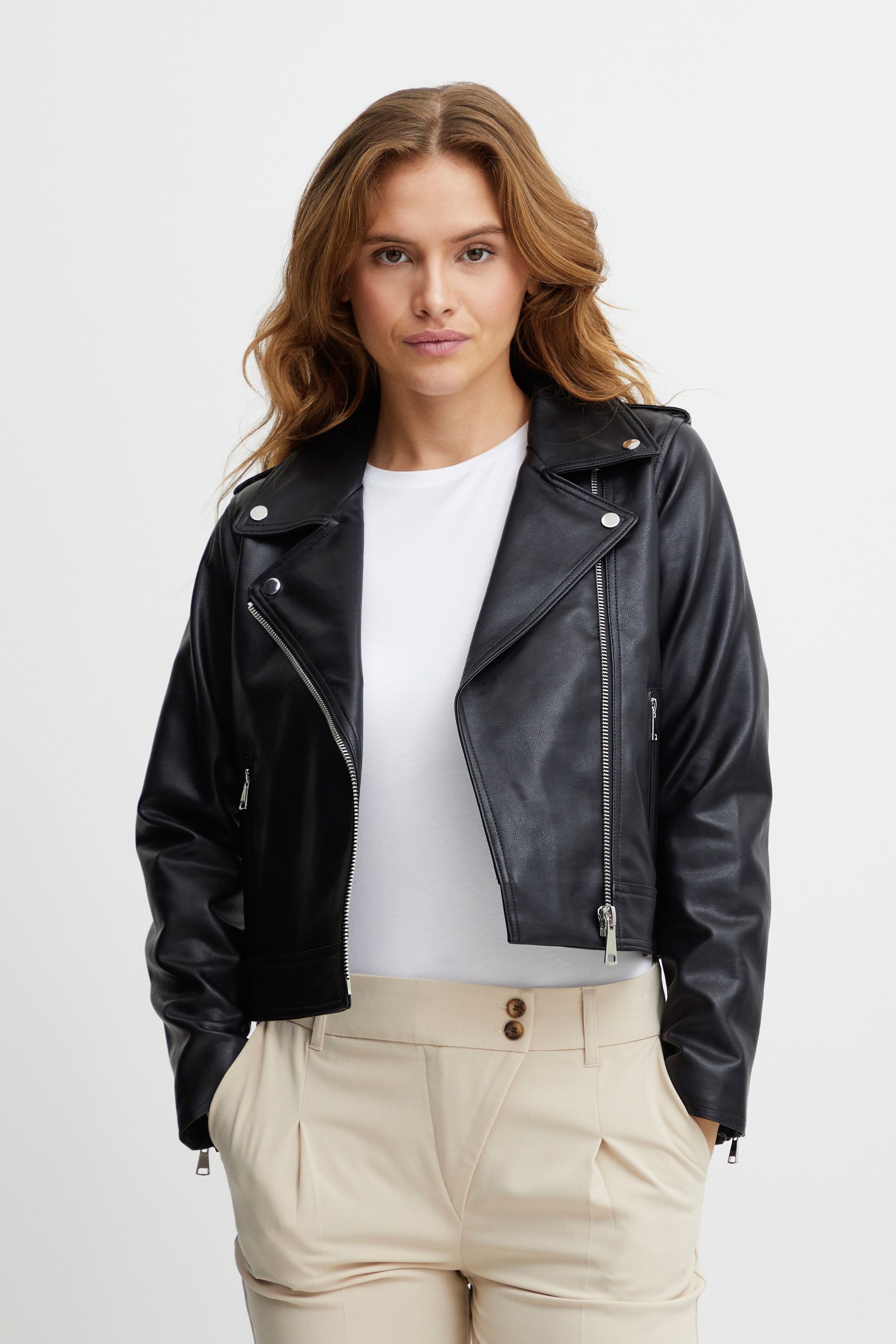 b.young Lederimitatjacke »Lederimitatjacke BYAcomy«, ohne Kapuze