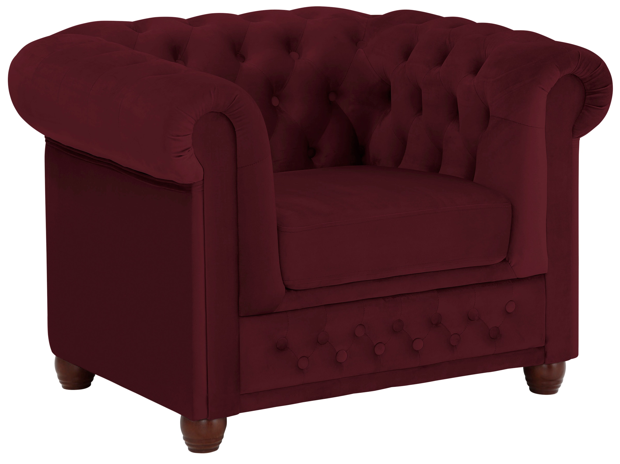 Home affaire Chesterfield-Sessel »New Castle Sessel«, hochwertige Knopfheftung, B/T/H: 104/86/72 cm