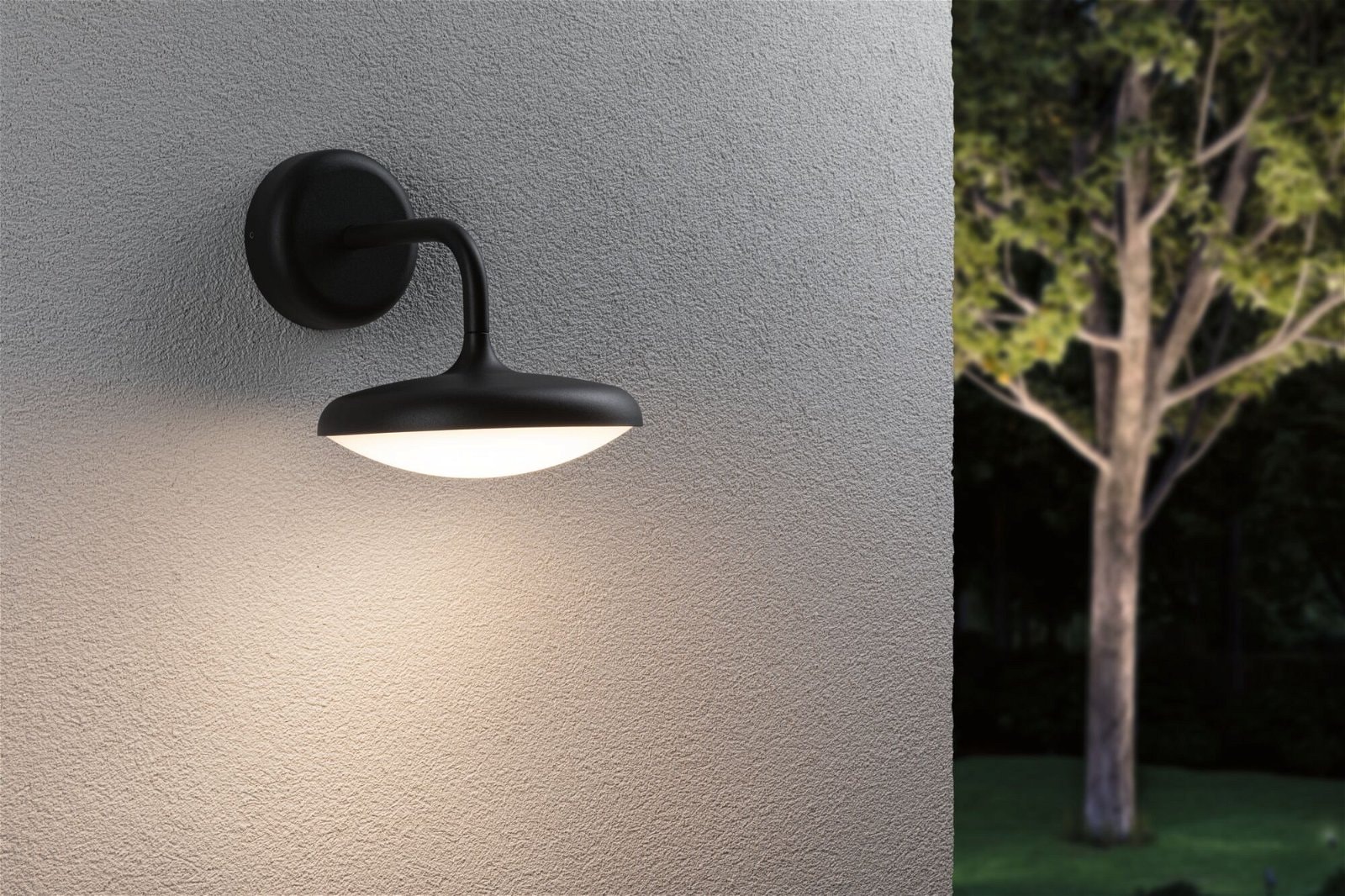 Paulmann LED Pollerleuchte »Nostro IP44 rund 180x250mm 3000K 10W 900lm 230V Anthrazit Aluminium«, 1 flammig, seewasserresistent