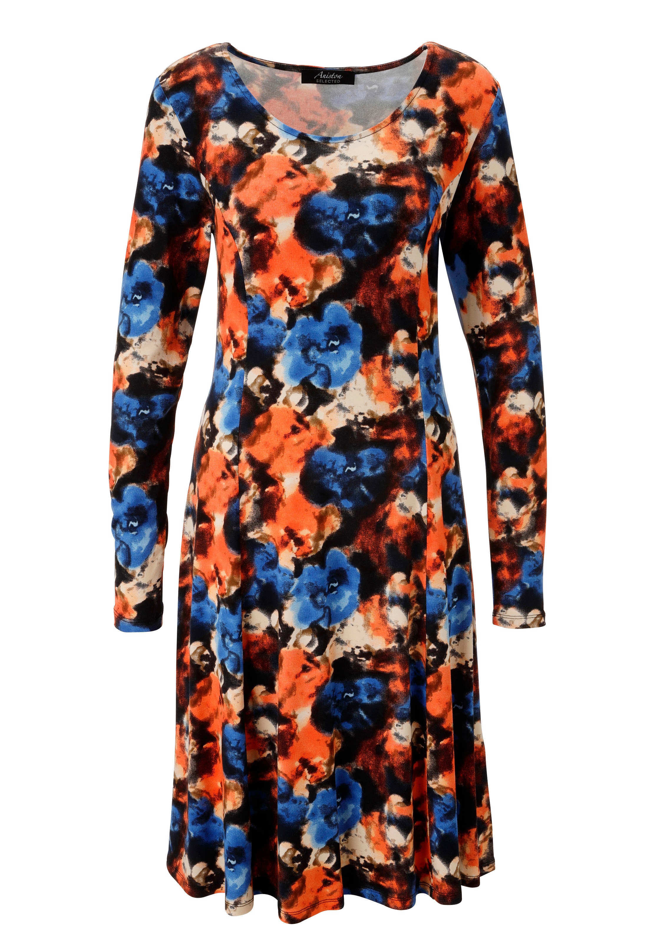 Aniston SELECTED Jerseykleid, mit farbintensiven Batikdruck - NEUE KOLLEKTION