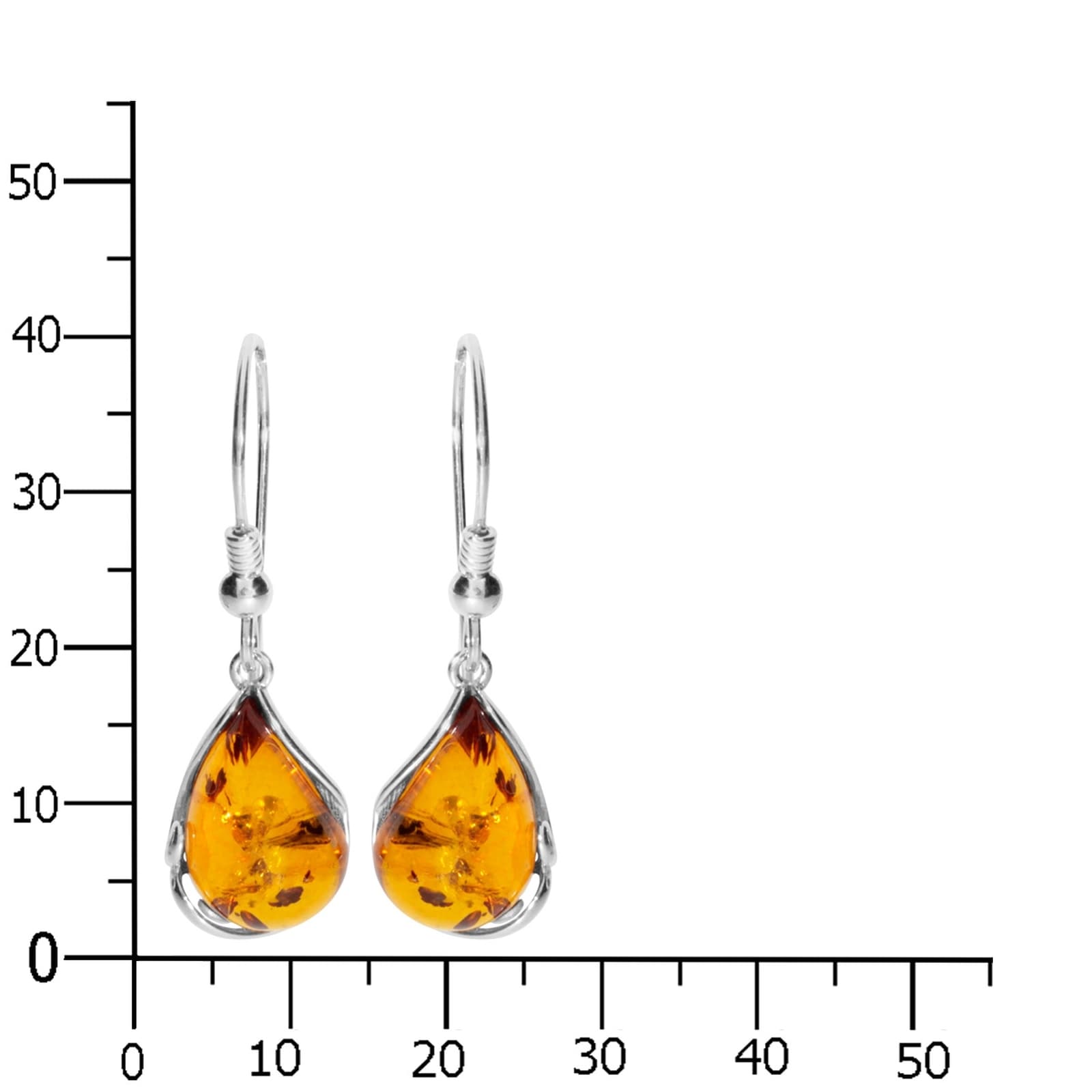 OSTSEE-SCHMUCK Paar Ohrhänger »- Gabi - Silber 925/000 - Bernstein«