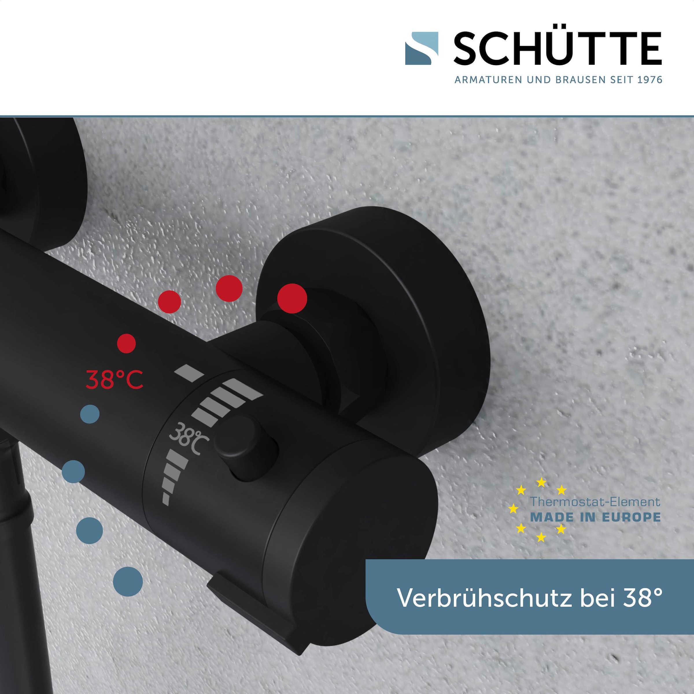 Schütte Duscharmatur »London«, mit Thermostat, Mischbatterie Dusche, Duschthermostat