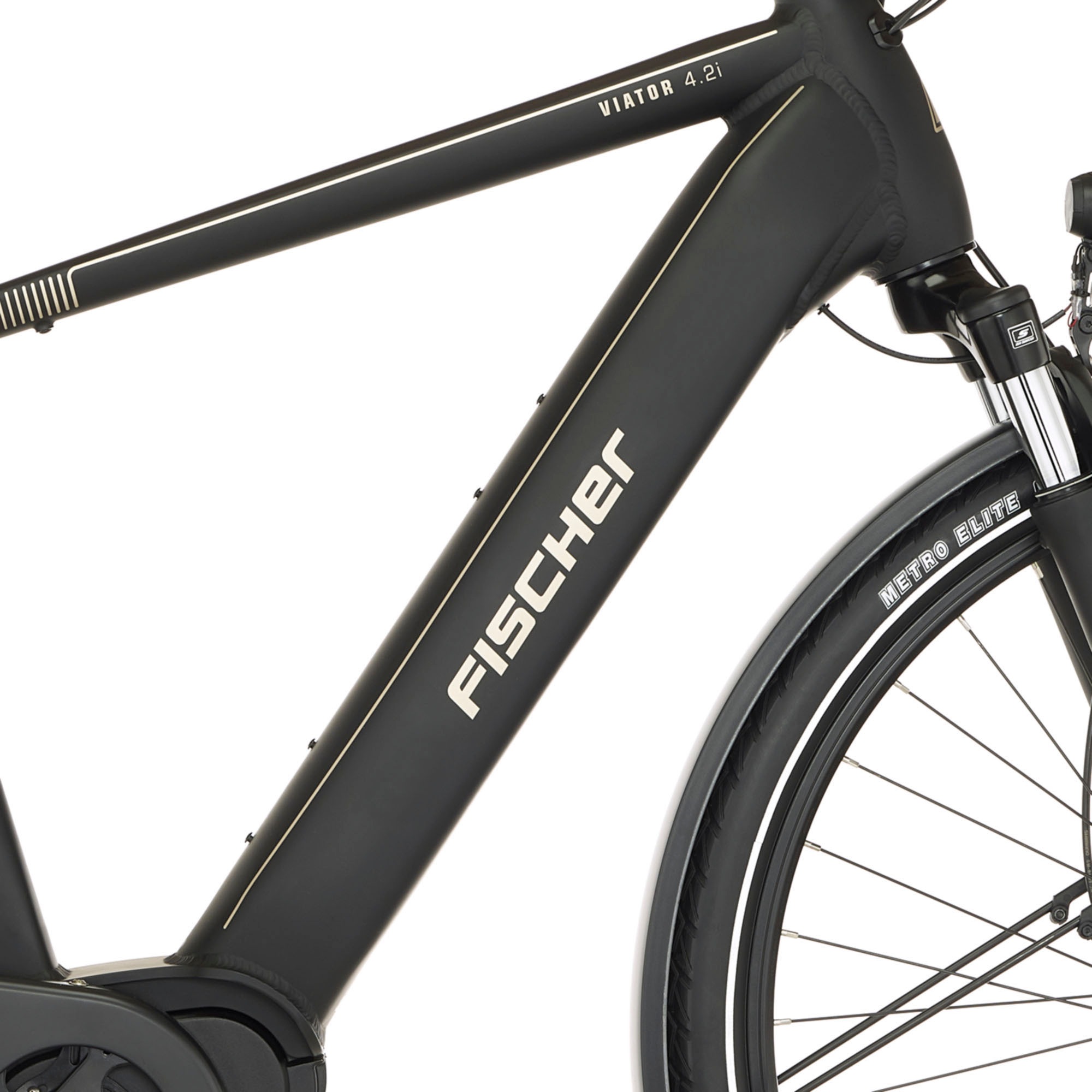 FISCHER Fahrrad E-Bike »VIATOR 4.2i«, 9 Gang, Shimano, Acera, Mittelmotor 250 W, (mit Faltschloss), Pedelec, Elektrofahrrad für Damen u. Herren