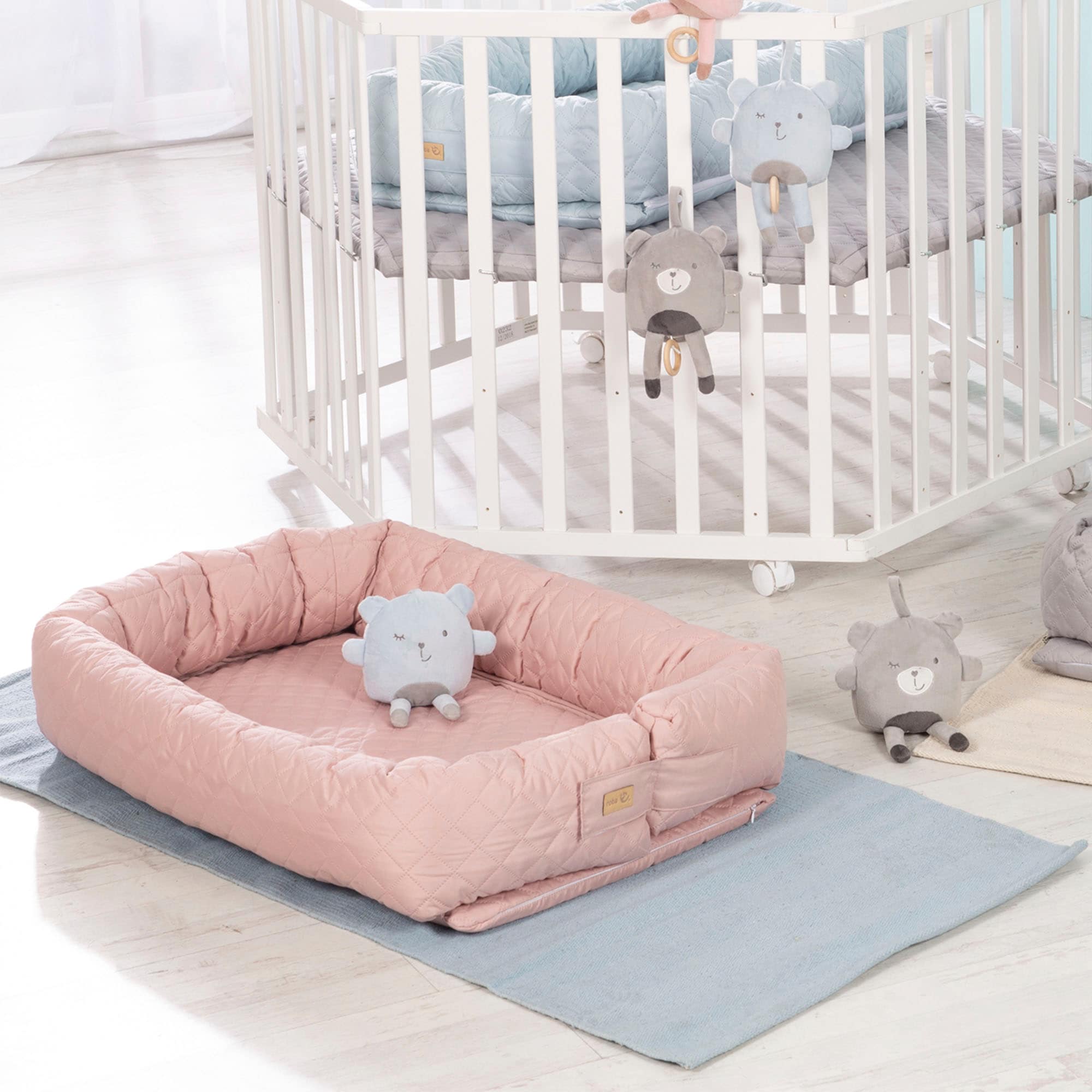 roba® Kuschelnest »Babylounge, Style, rose/mauve« 3in1