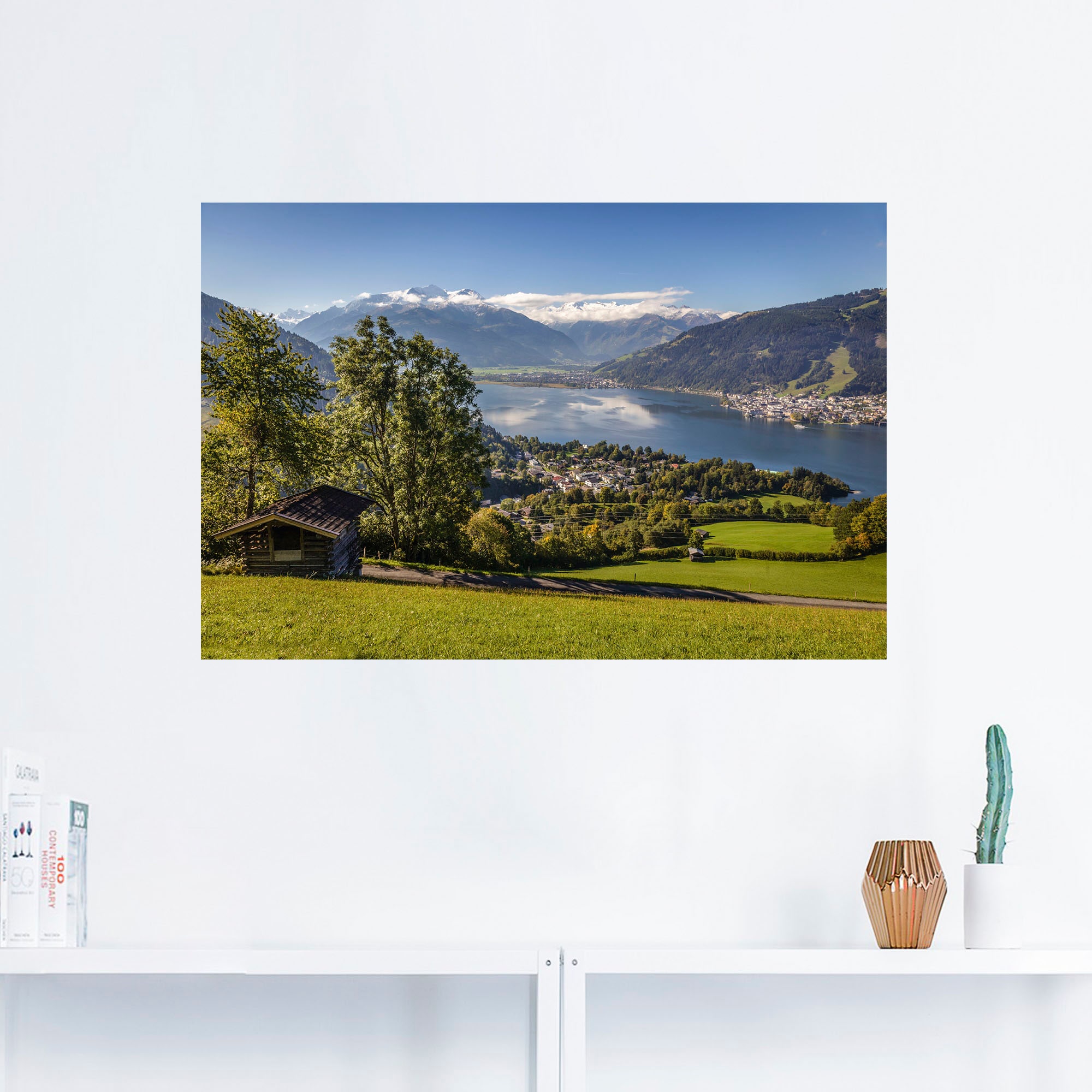 Artland Wandbild »Blick auf den Zeller See«, Berge & Alpenbilder, (1 St.),  als Alubild, Leinwandbild, Wandaufkleber oder Poster in versch. Größen  bequem bestellen