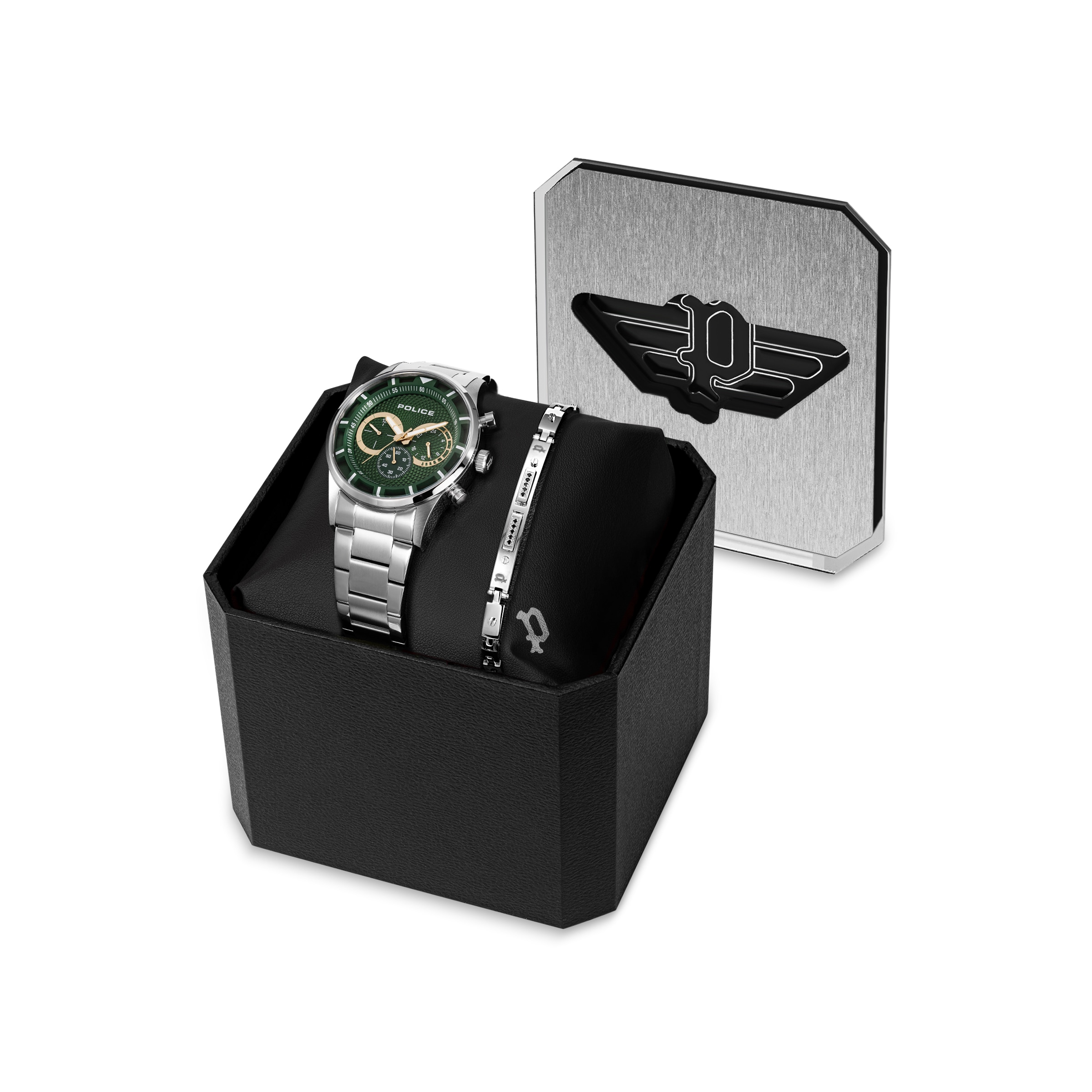 Police Quarzuhr »Driver« Armbanduhr, Herrenuhr, Edelstahlarmband, Ideal auch als Geschenk