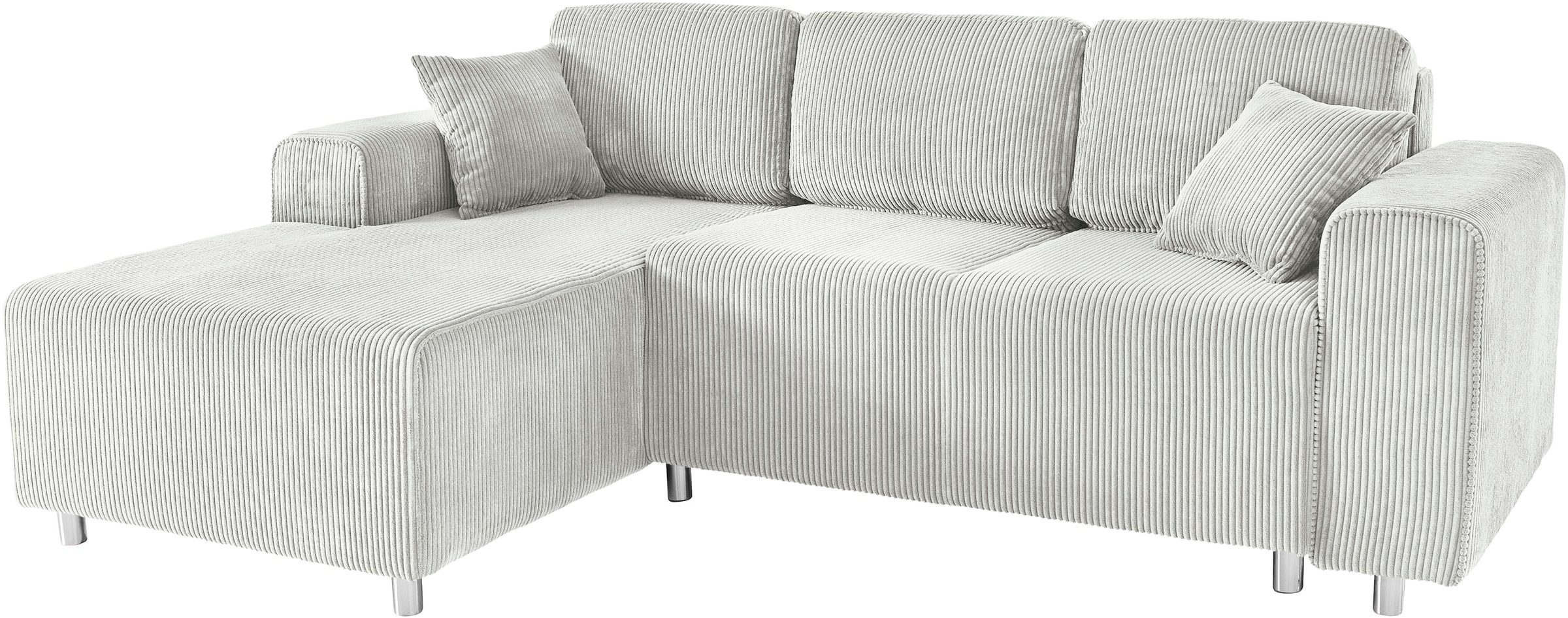 Guido Maria Kretschmer Home&Living Ecksofa »Györ«, L-Form, wahlweise mit Bettfunktion und Bettkasten incl. 2 Zierkissen