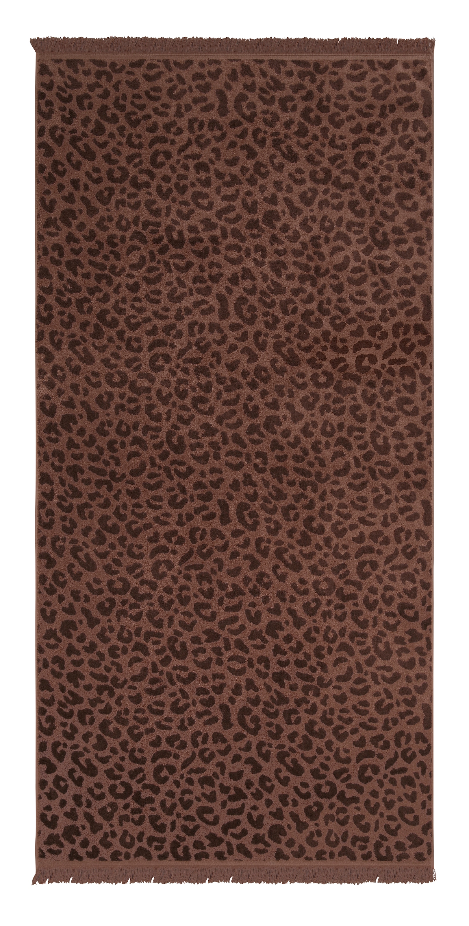 OTTO home Strandtuch »Tiffani, Leopardenmuster, Premium Strandtücher 2-tlg, 500 gr/m²« 90x180 cm, Animal Print, Leo, modern, Urlaub, mit Fransen